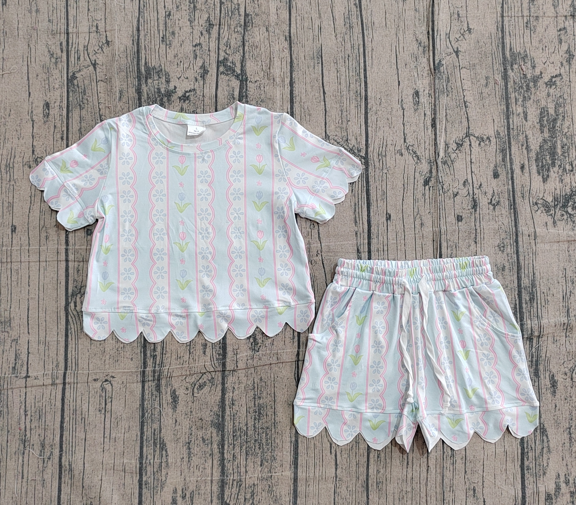 GSSO3412 pre-order kids clothes flower print girl summer outfit  clothing set-real pic 2026.3.6 