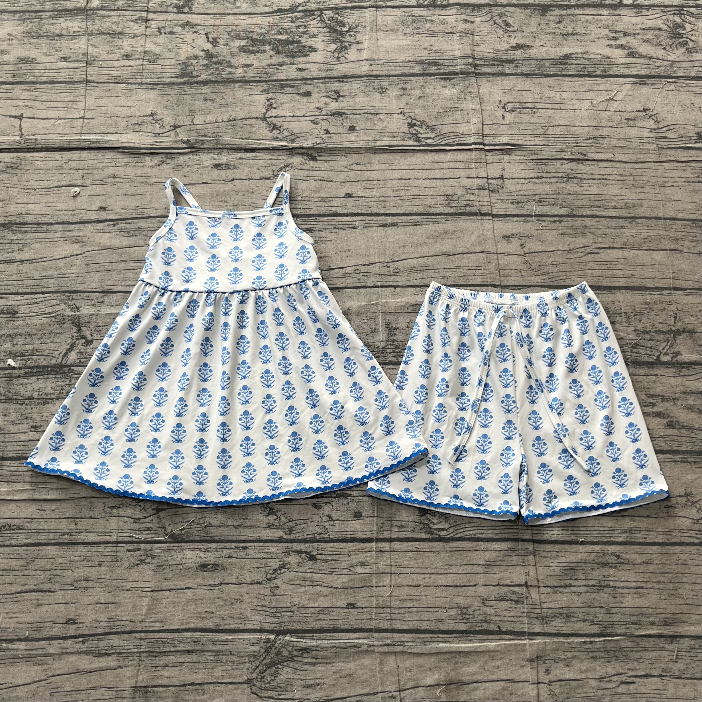 GSSO3416 pre-order kids clothes flower print girl summer outfit  clothing set-real pic 2026.5.4 