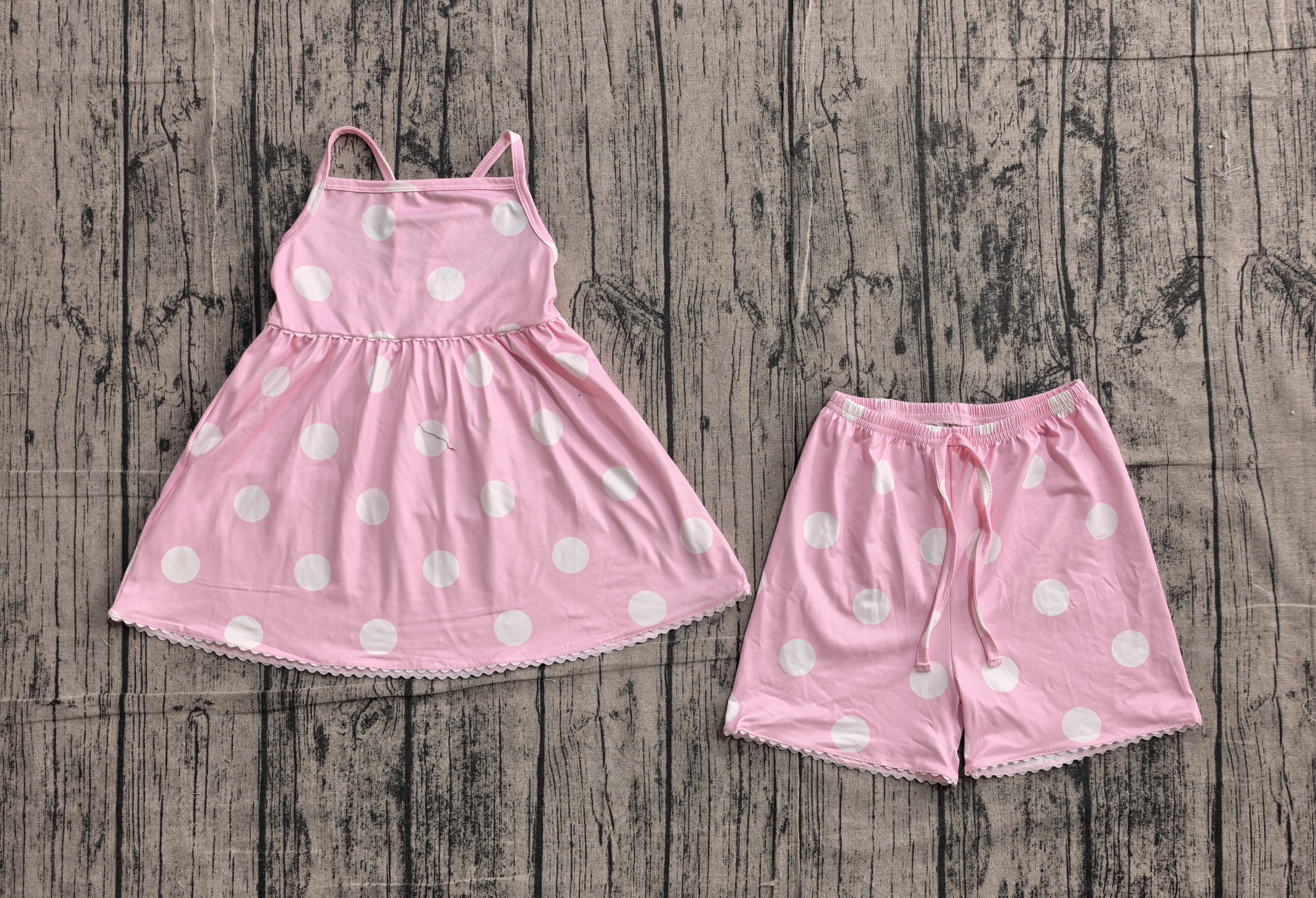  GSSO3417 pre-order kids clothes dots print girl summer outfit  clothing set-real pic 2026.4.8 