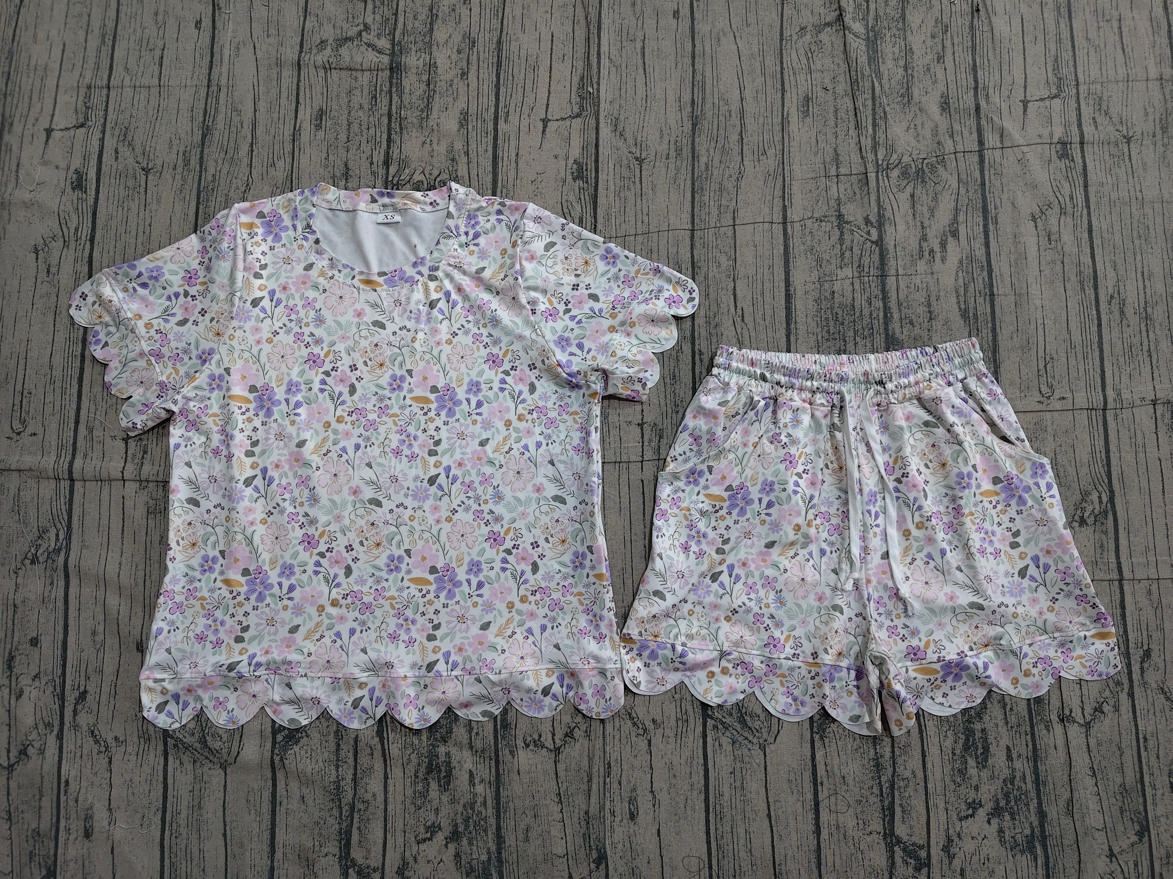 GSSO3420 pre-order adult pajamas flower print adult women  summer set-real pic 2026.3.26 