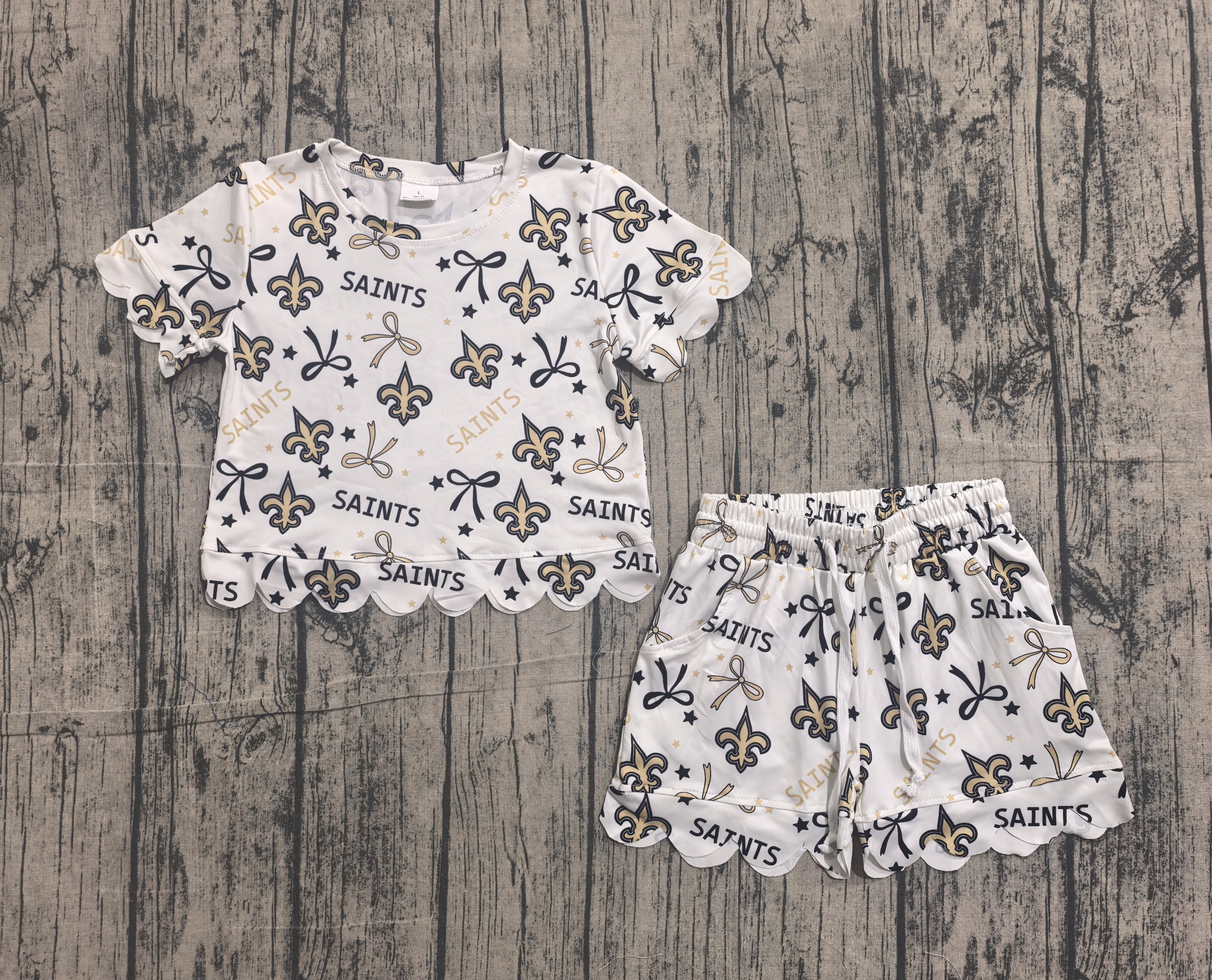 GSSO3561 pre-order kids clothes state print girl summer outfit  clothing set-real pic 2026.4.17