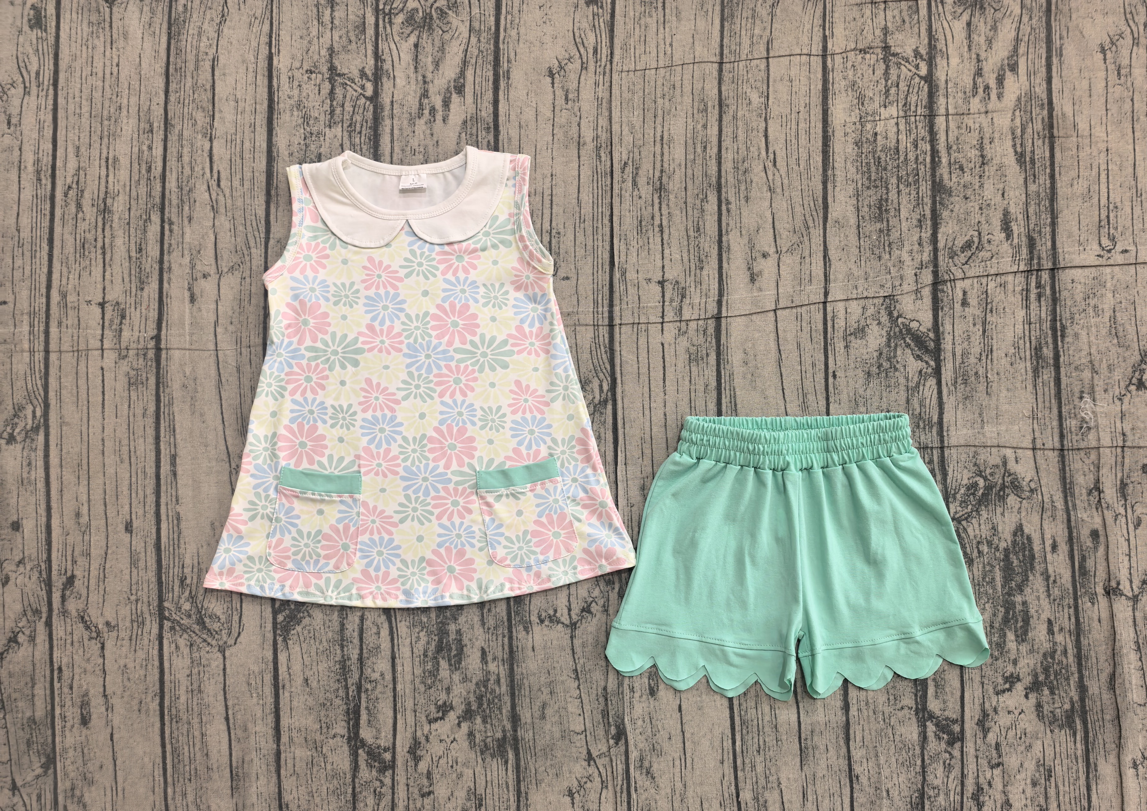 GSSO3632 pre-order baby girl clothes flower print toddler girl summer outfit-real pic 2026.5.7 
