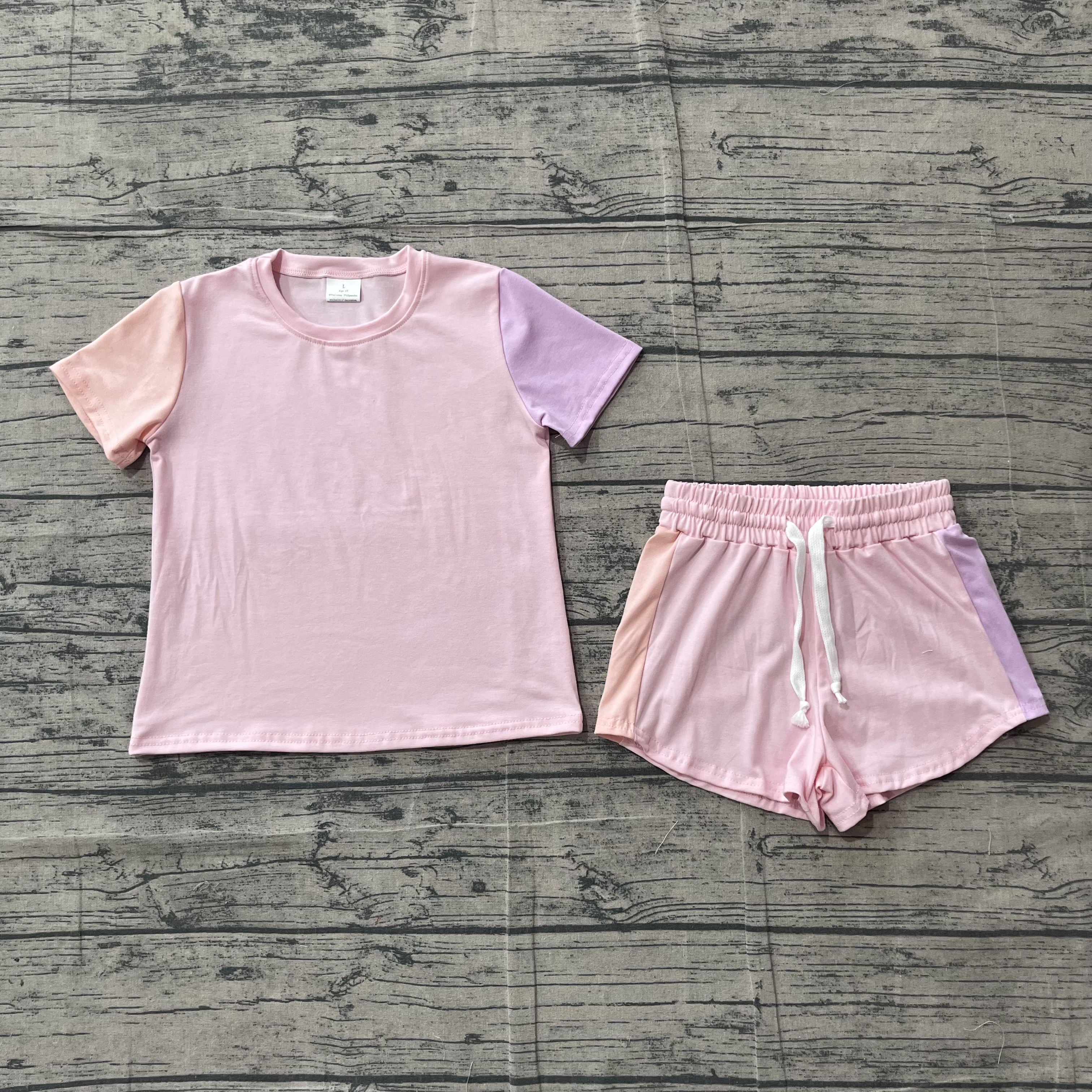 GSSO3638  pre-order kids clothes pink print girl summer outfit  clothing set-real pic 2026.4.26 