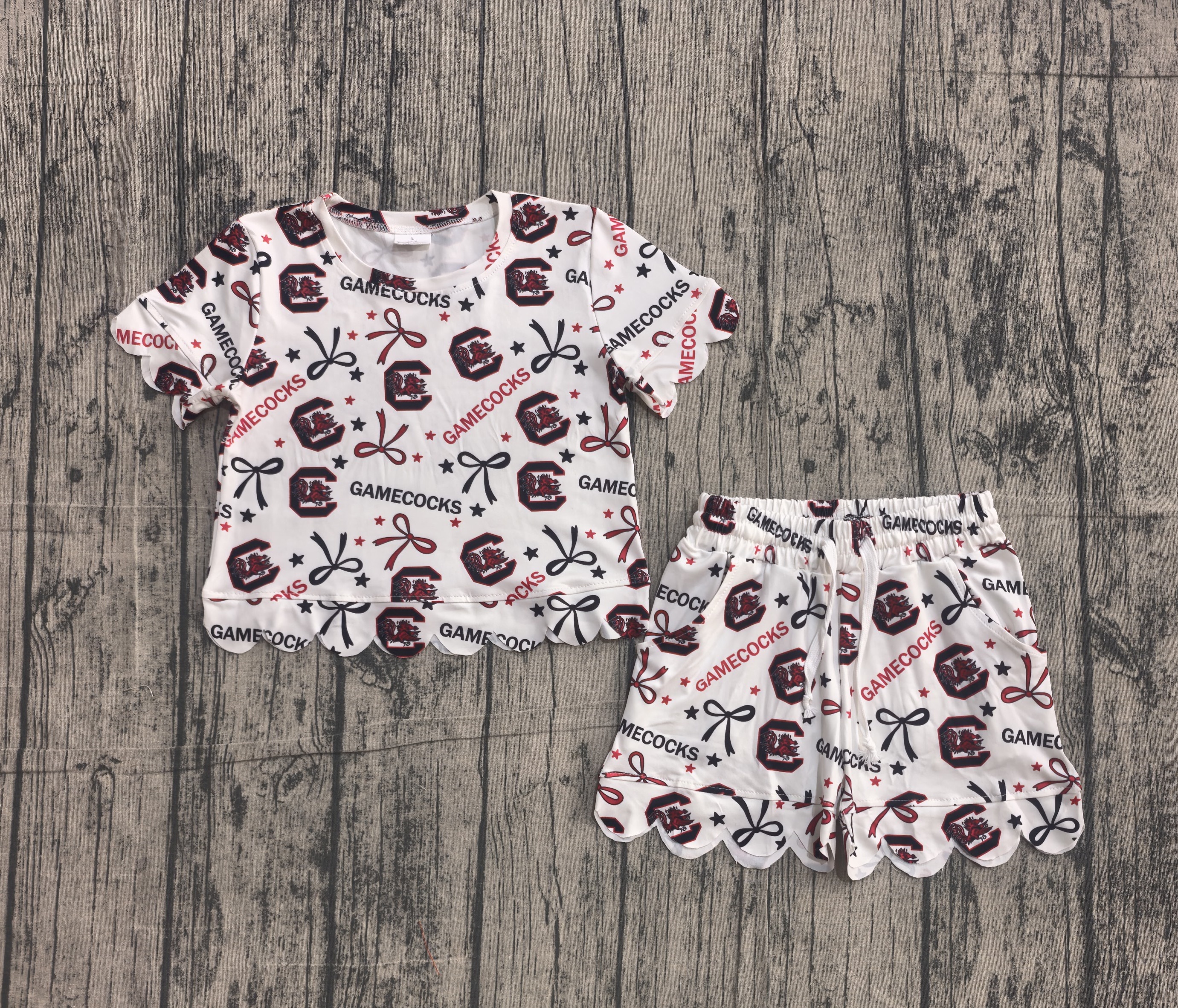 GSSO3641 pre-order kids clothes state print girl summer outfit  clothing set-real pic 2026.4.28 