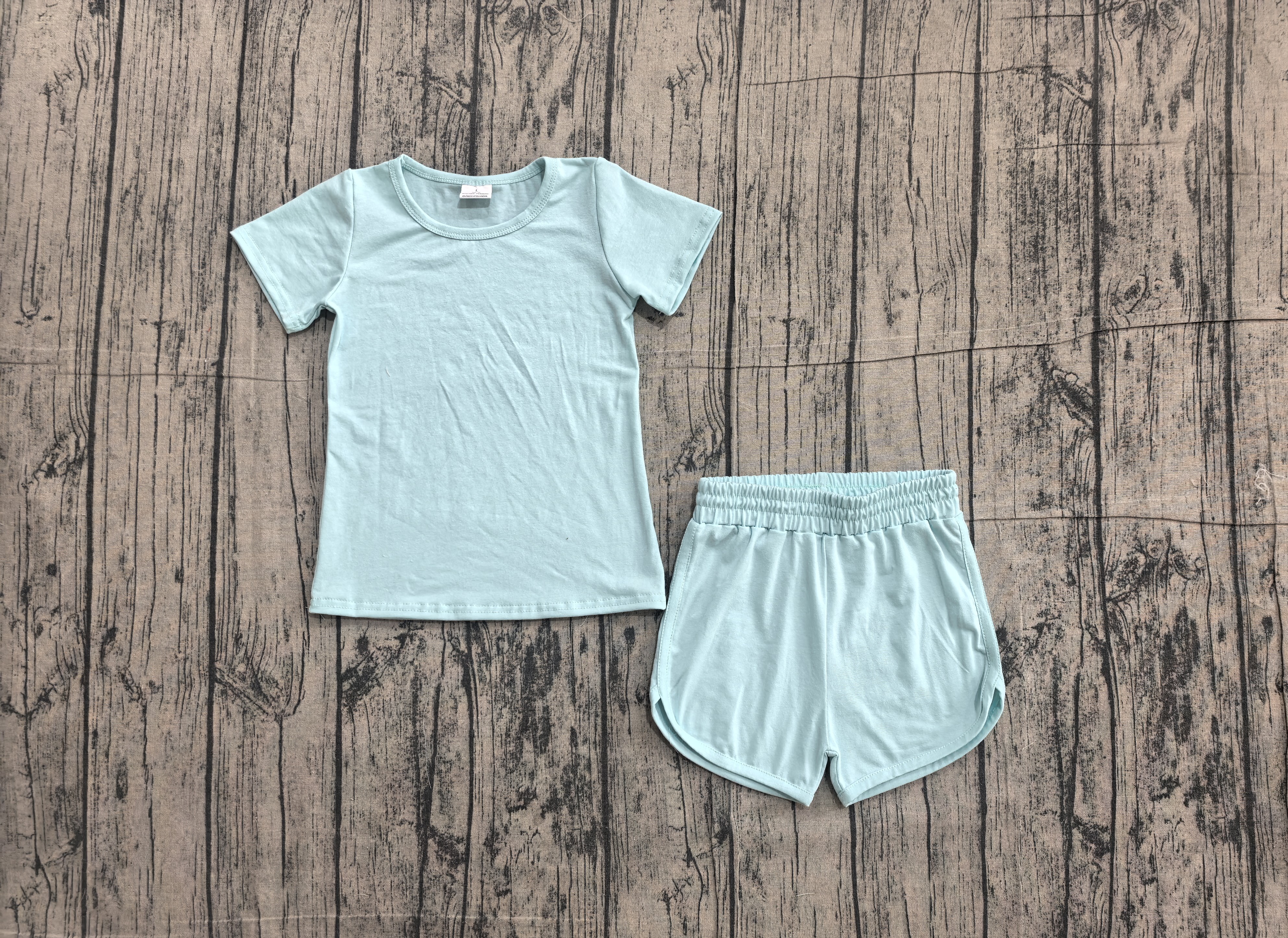 GSSO3762 pre-order baby girl clothes blue print toddler girl yoga summer outfit-real pic 2026.5.7 