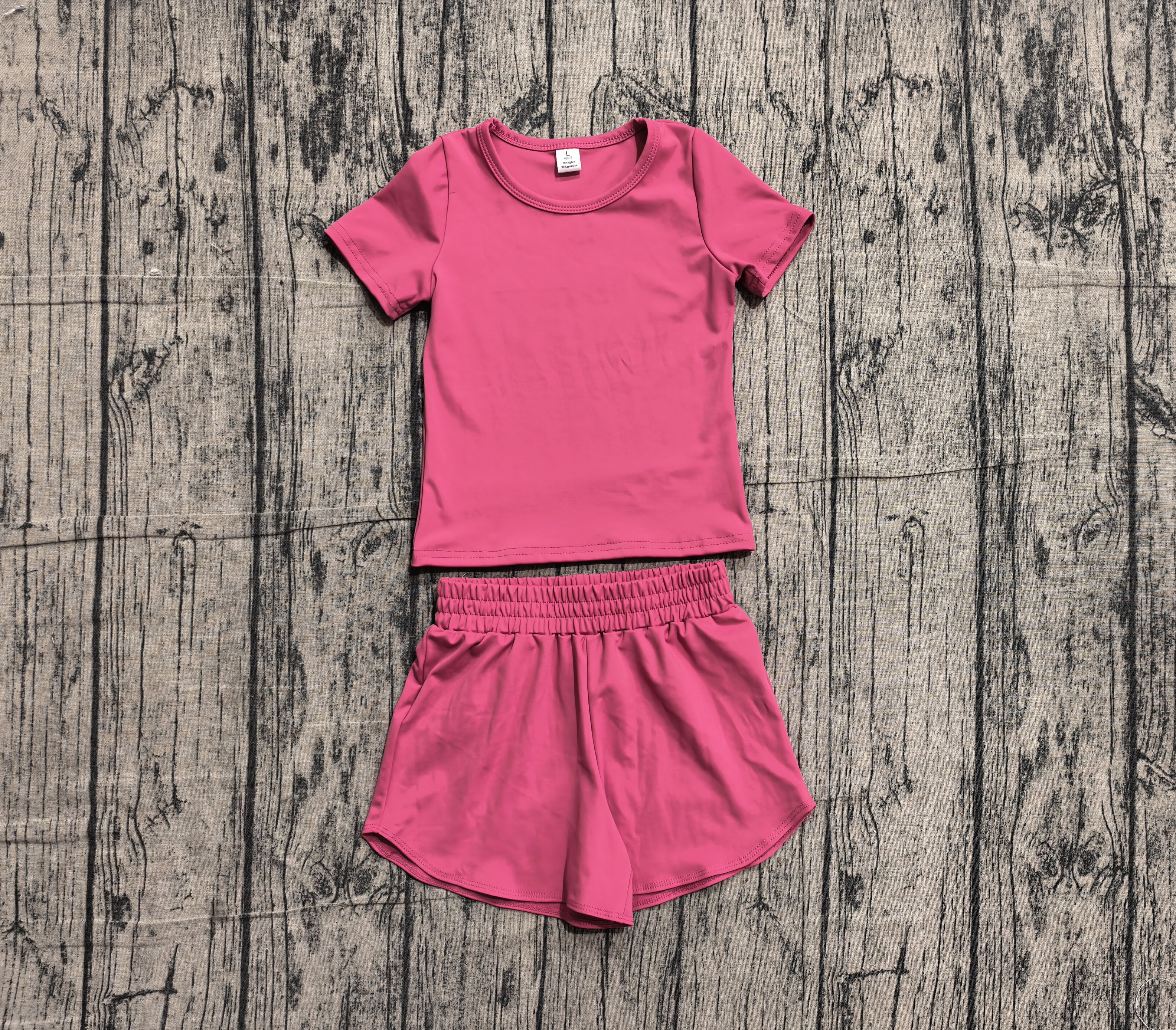 GSSO3764 pre-order baby girl clothes pink print toddler girl yoga summer outfit-real pic 2026.5.19 