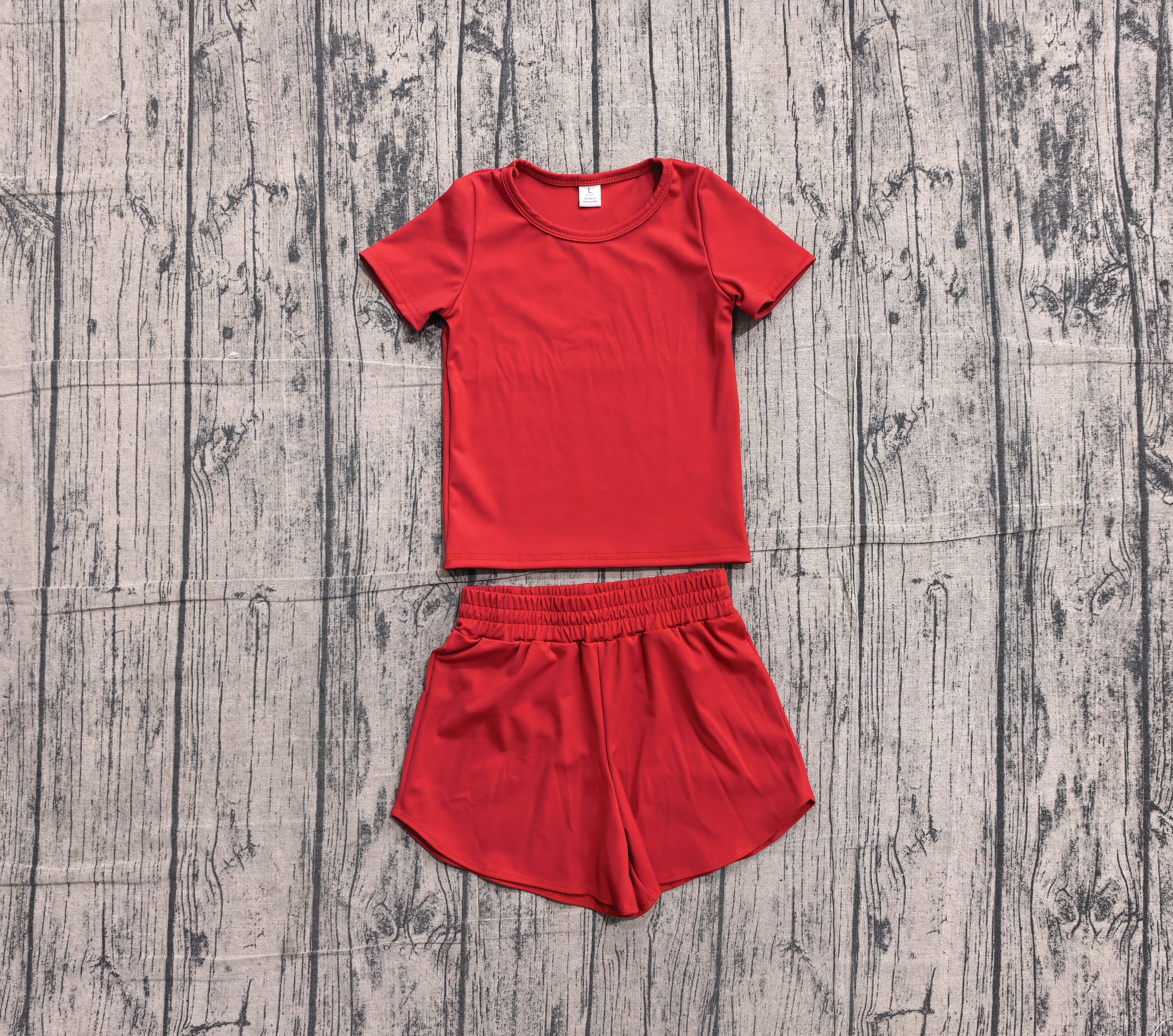 GSSO3765 pre-order baby girl clothes red print toddler girl yoga summer outfit-real pic 2026.5.19 