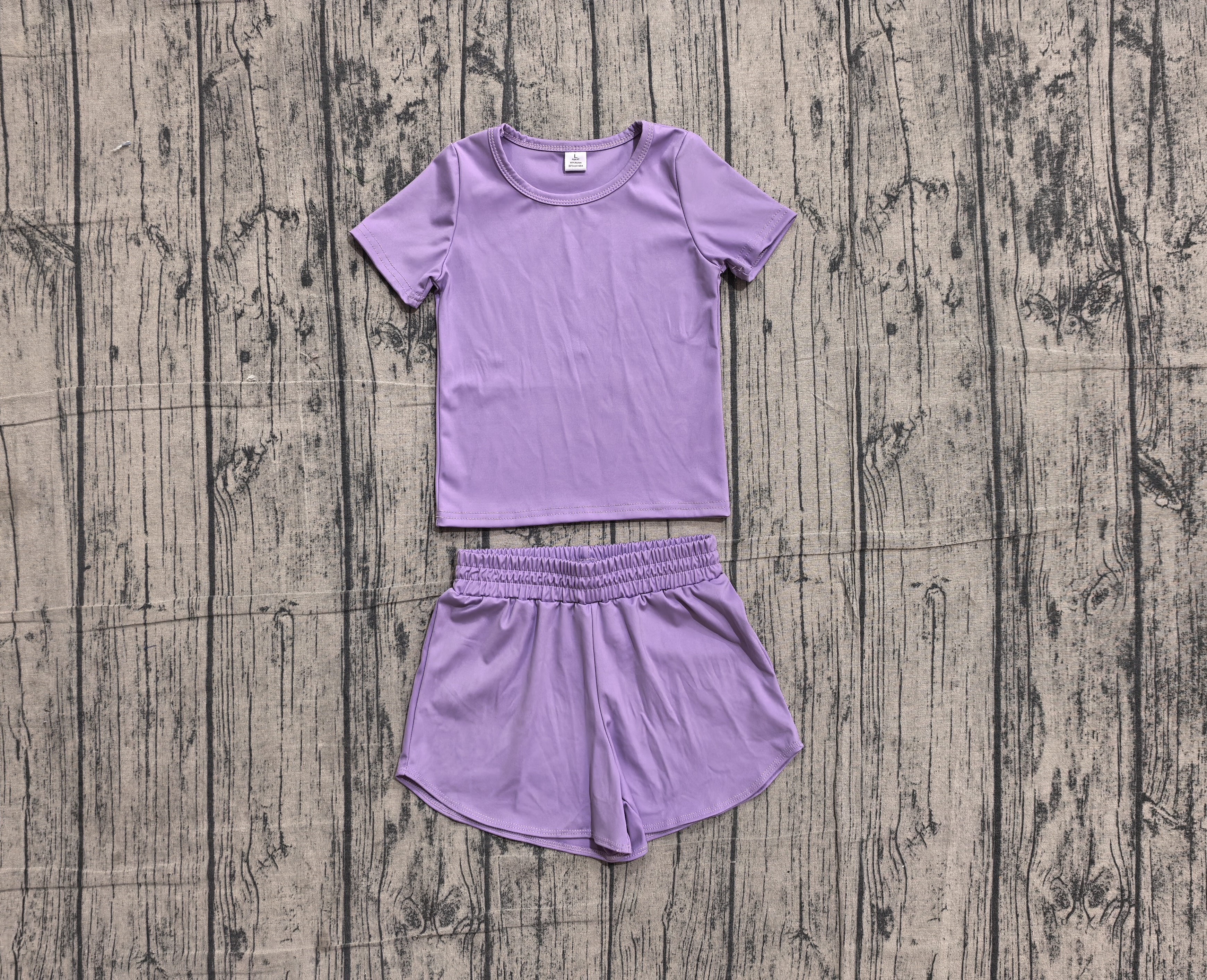 GSSO3769 pre-order baby girl clothes purple print toddler girl yoga summer outfit-real pic 2026.5.19 