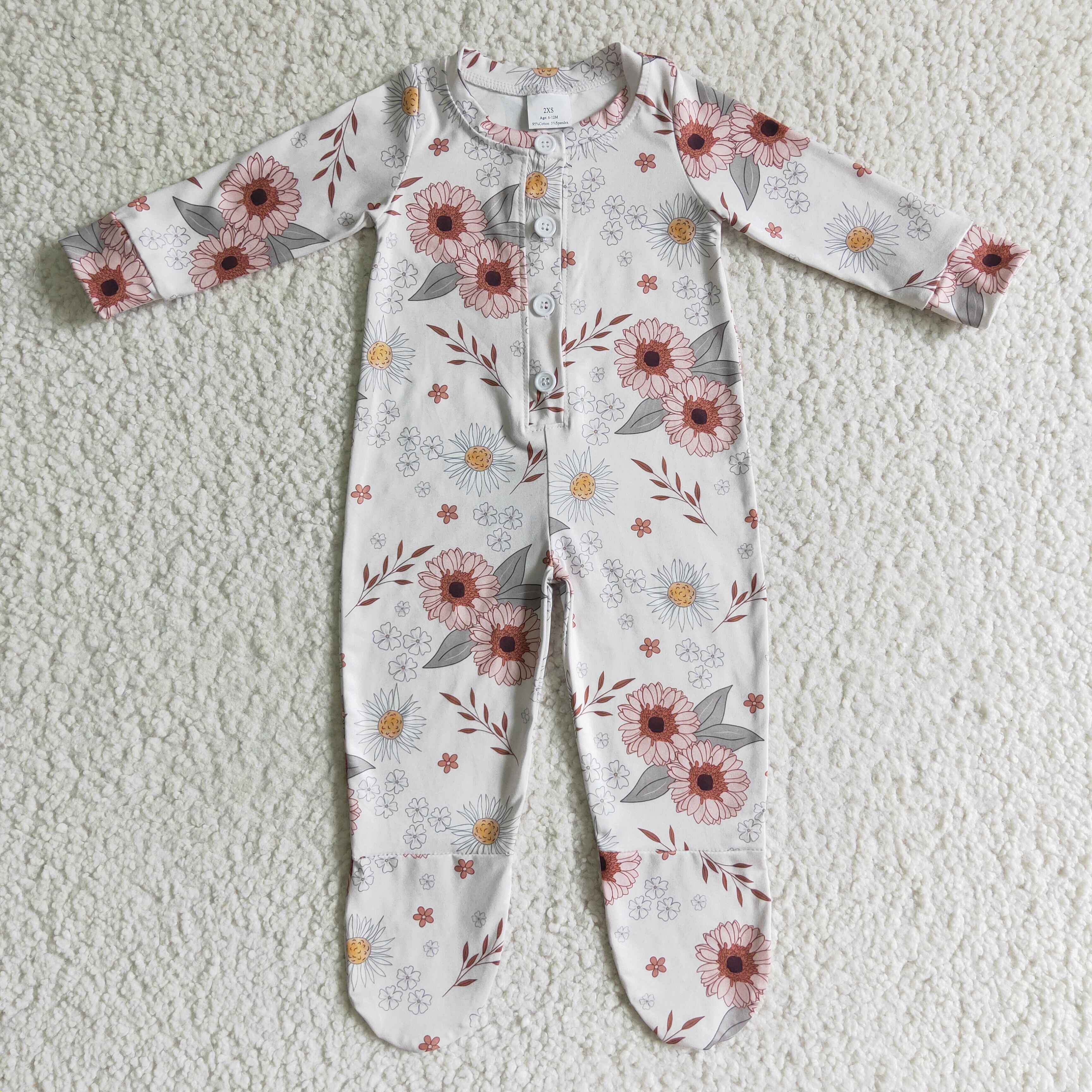 LR0113 baby girl clothes floral winter romper-promotion 2024.11.23 $5.5