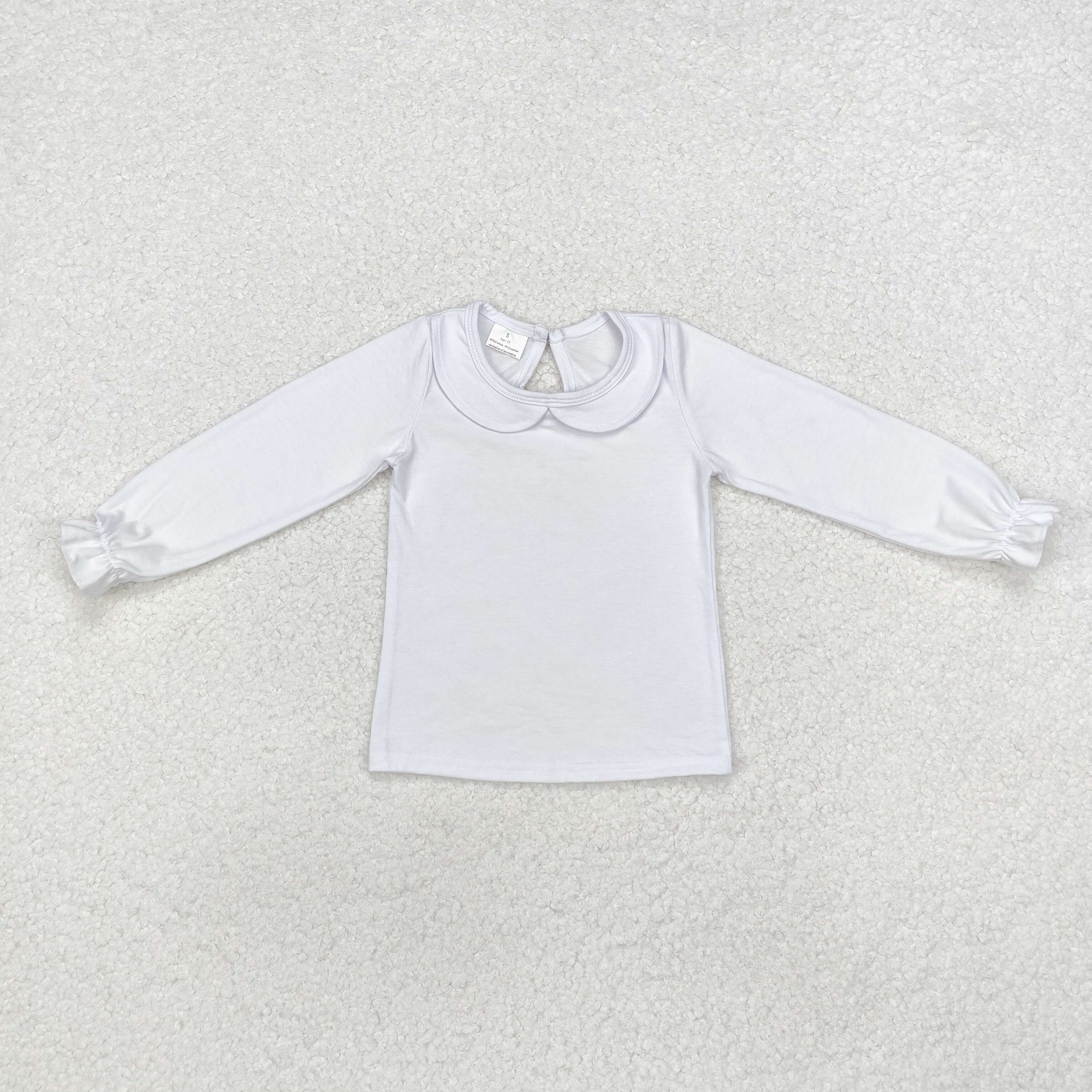 GT0710 RTS toddler girl clothes white girl winter top shirt