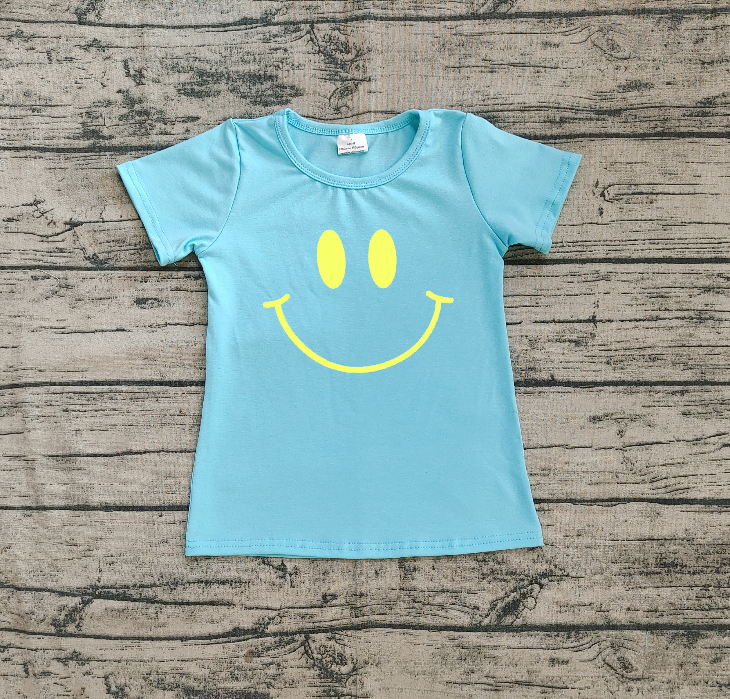 GT0960 pre-order  toddler girl clothes smile girl summer top shirt-real pic 2025.3.17 