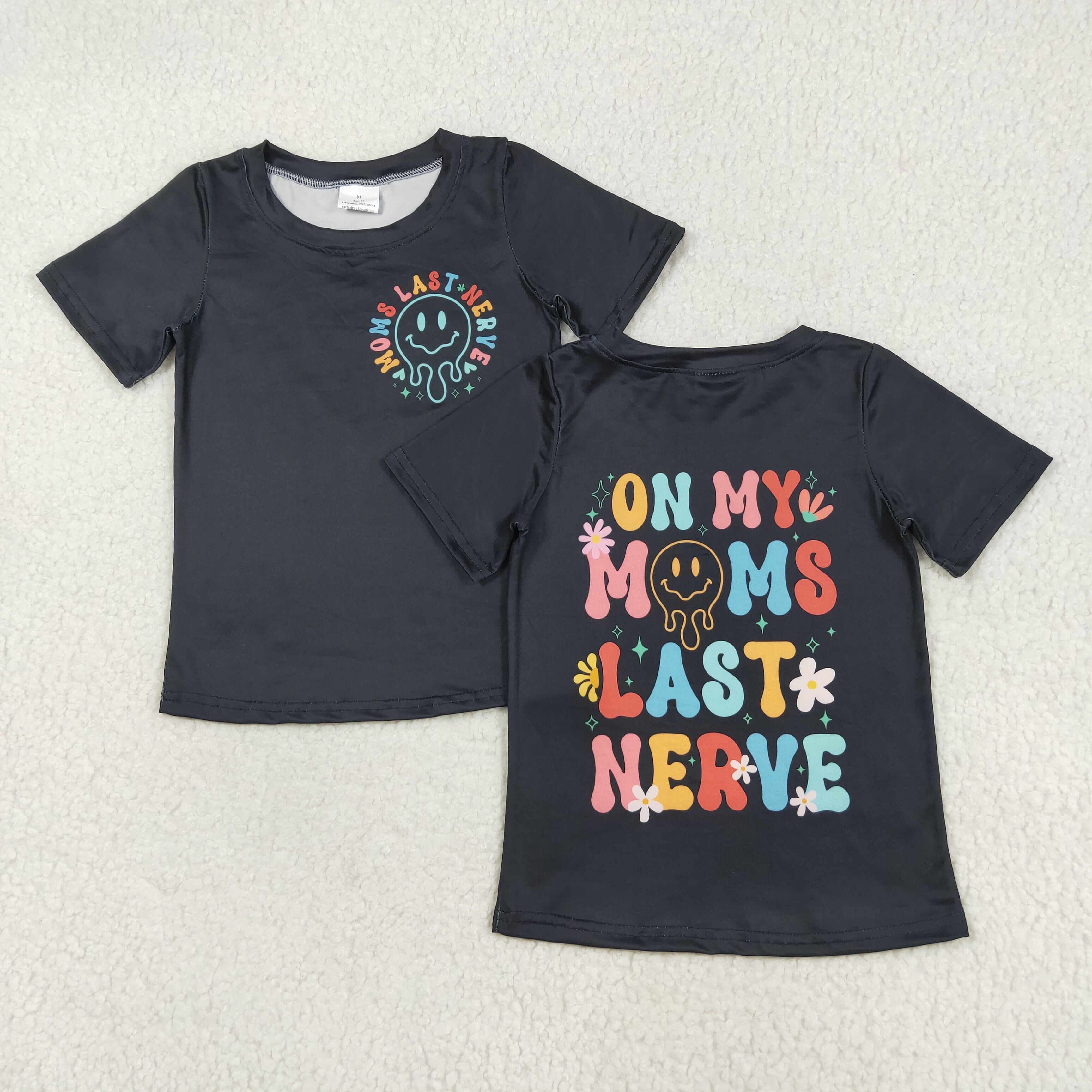 GT1026 RTS girl clothes smile girl summer top Tshirt 