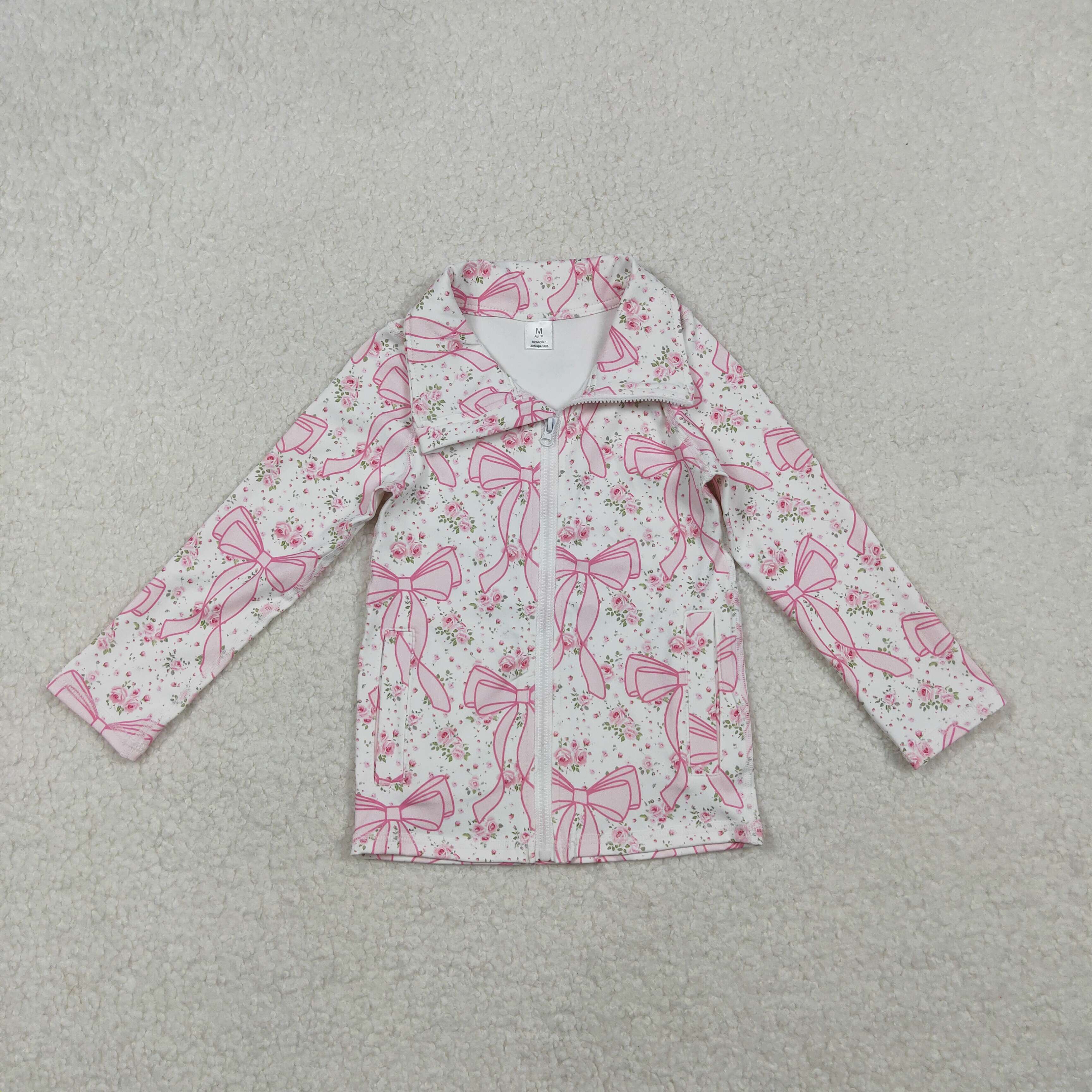 GT1082 RTS toddler girl clothes bows girl winter top yoga clothes jacket