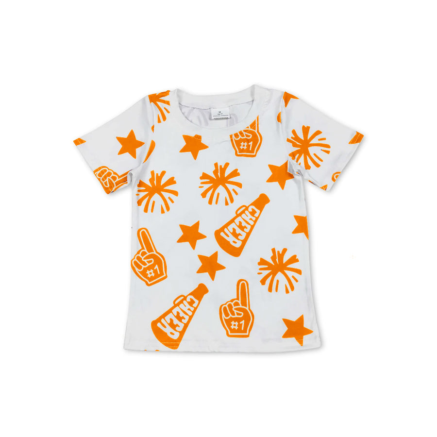 GT1090   toddler girl clothes cheer girl summer top shirt
