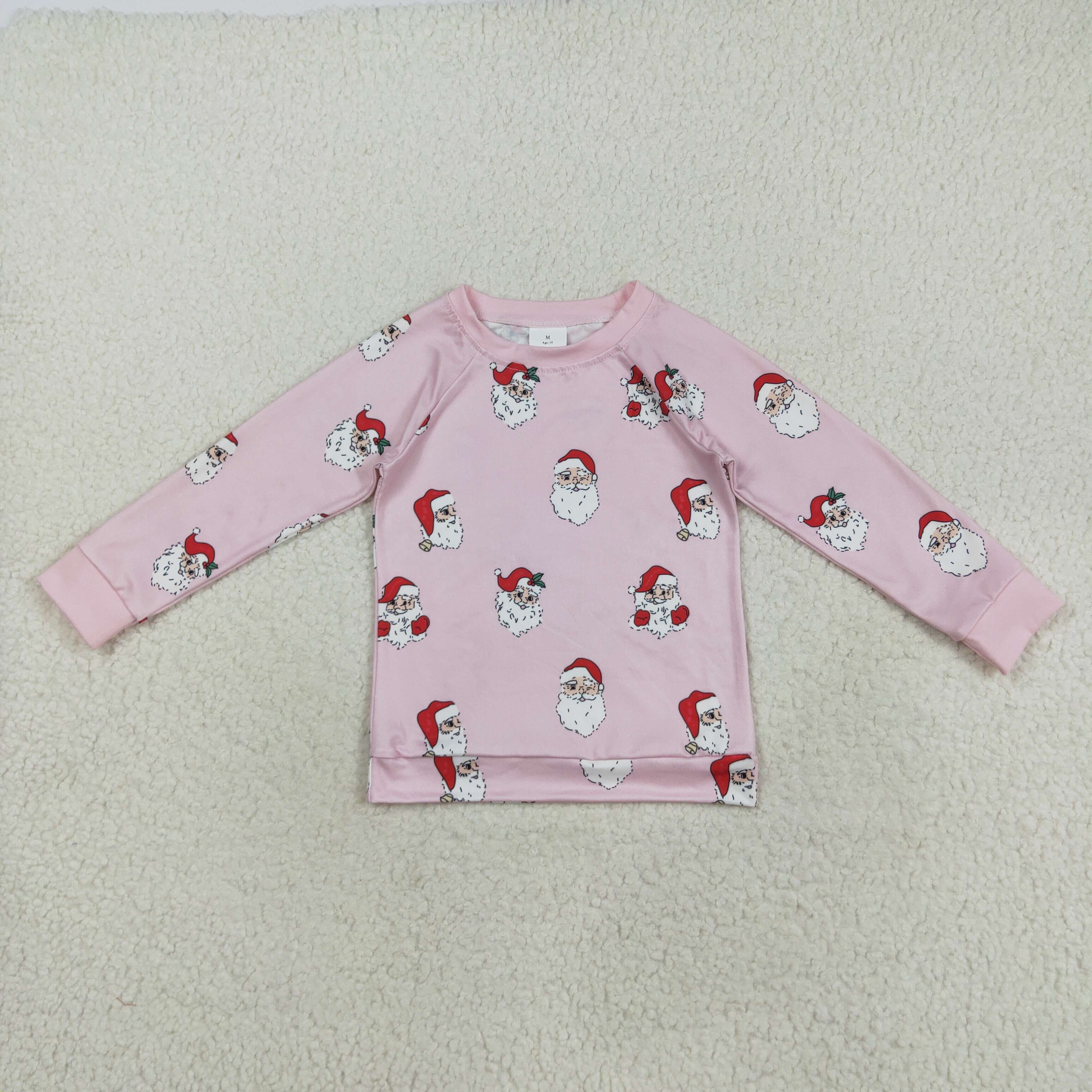 GT1111 RTS toddler girl clothes santa girl christmas winter top shirt 