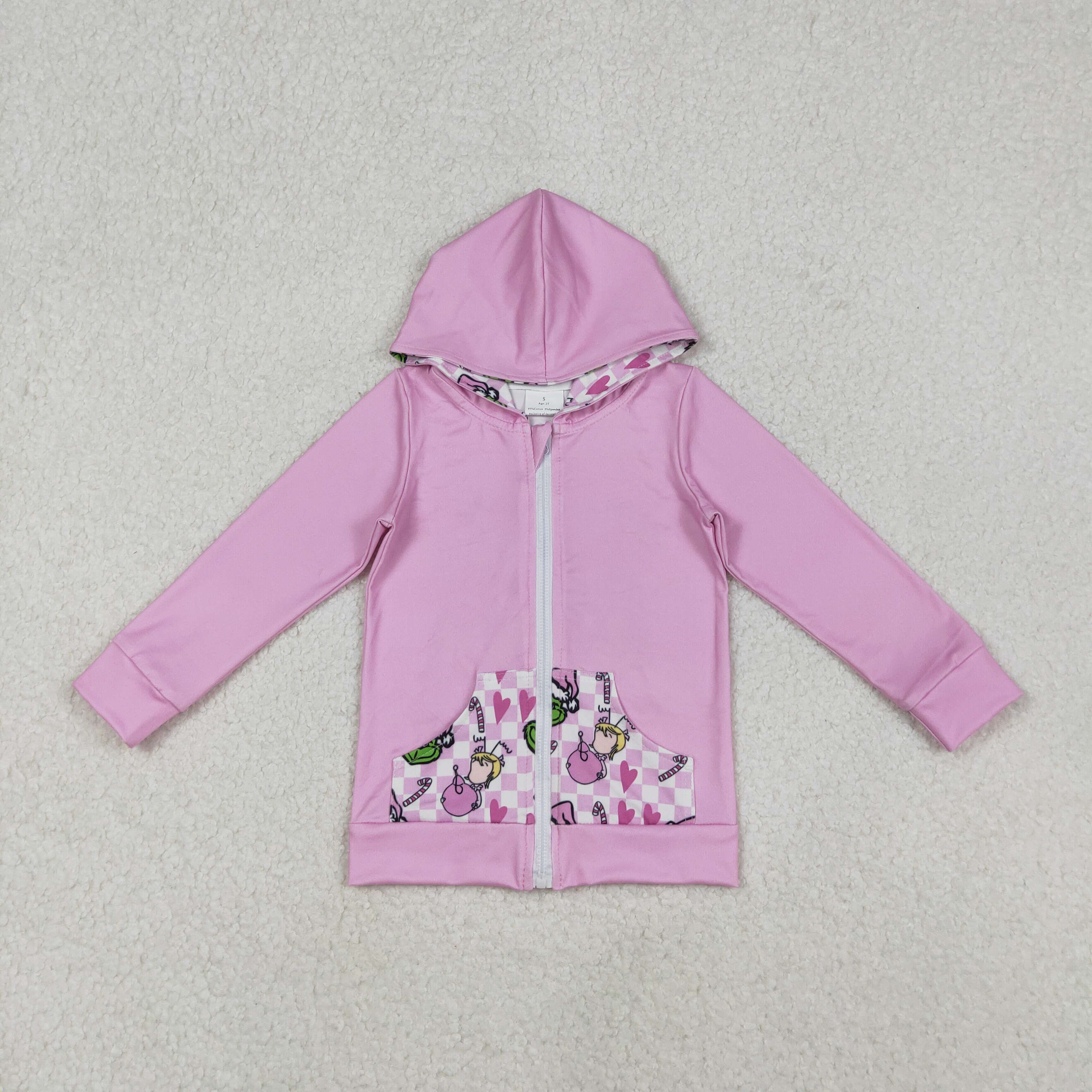 GT1142 RTS toddler girl  clothes cartoon girl christmas top hoodie