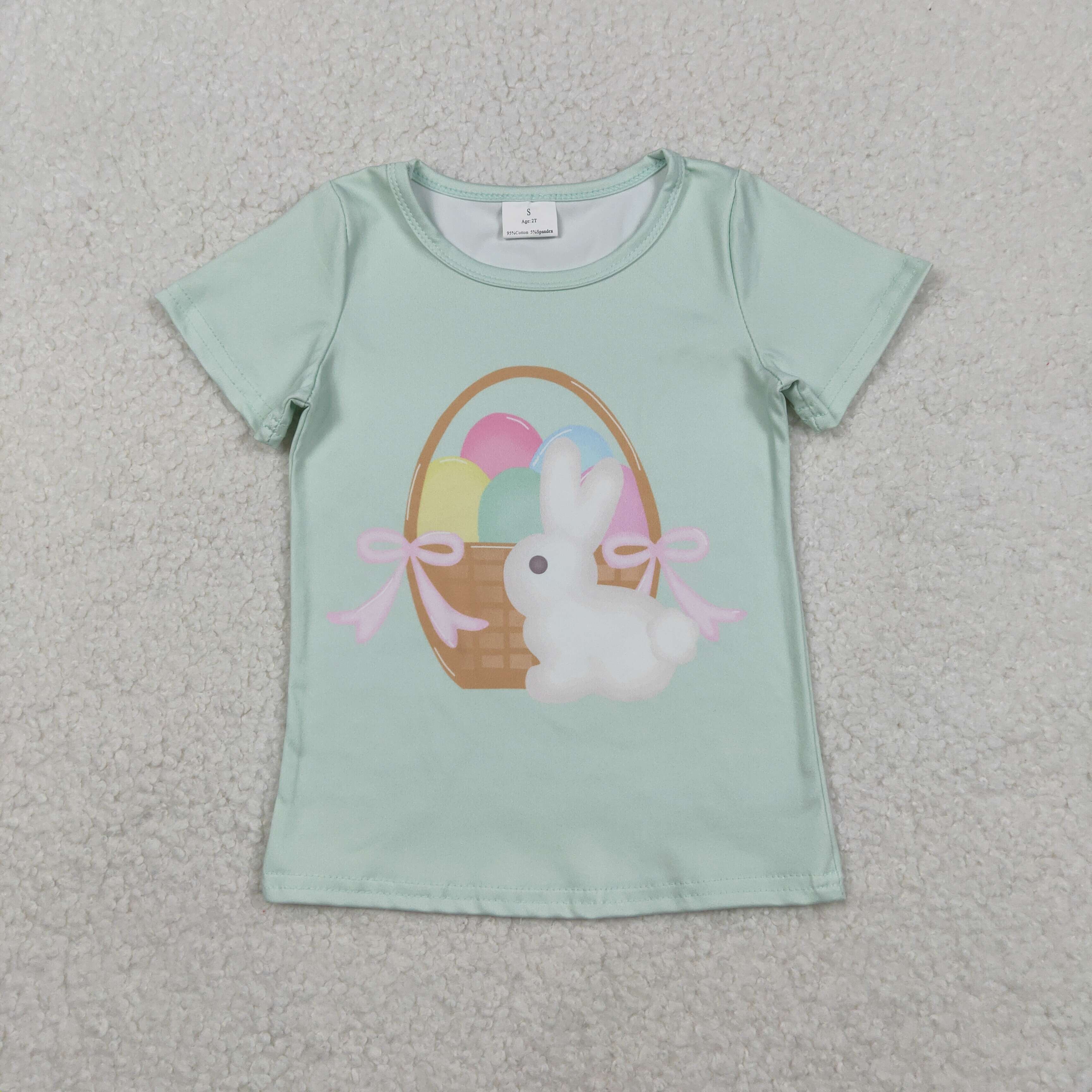 GT1396 RTS  toddler girl clothes girl easter tshirt rabbit bunny clothes