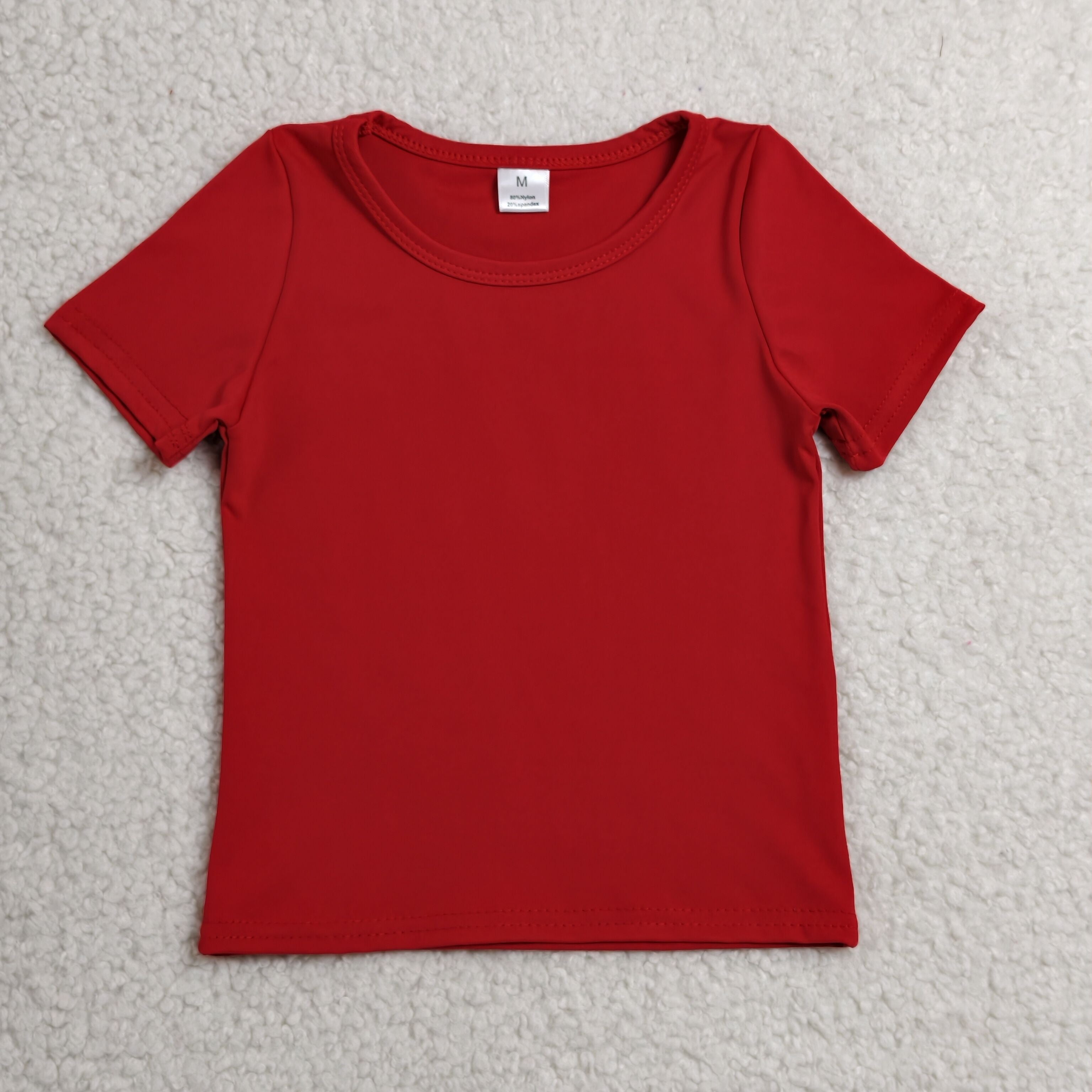 GT1634 kids girl clothes red girl summer tshirt top quick dry sports clothes