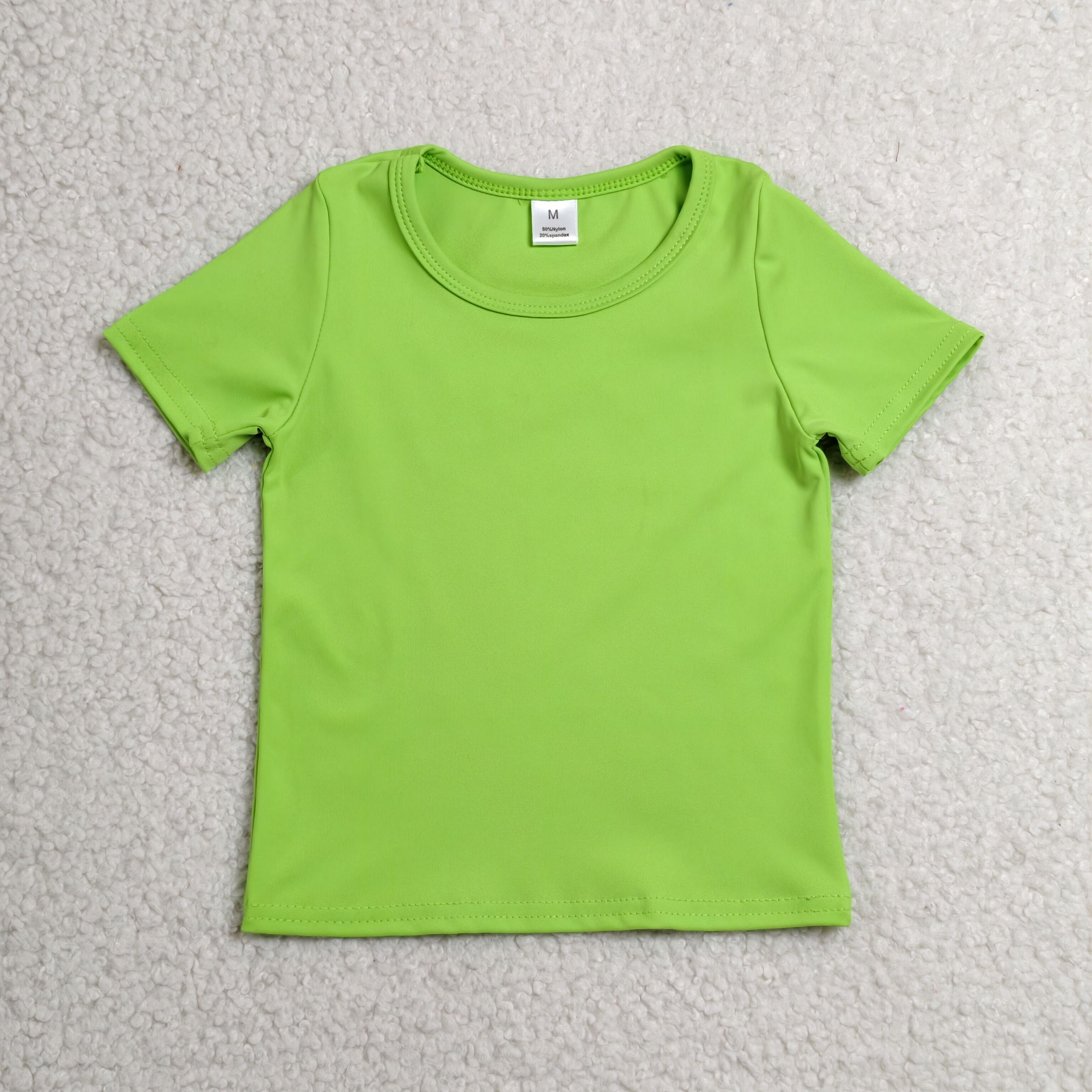GT1636 kids girl clothes green girl summer tshirt top quick dry sports clothing