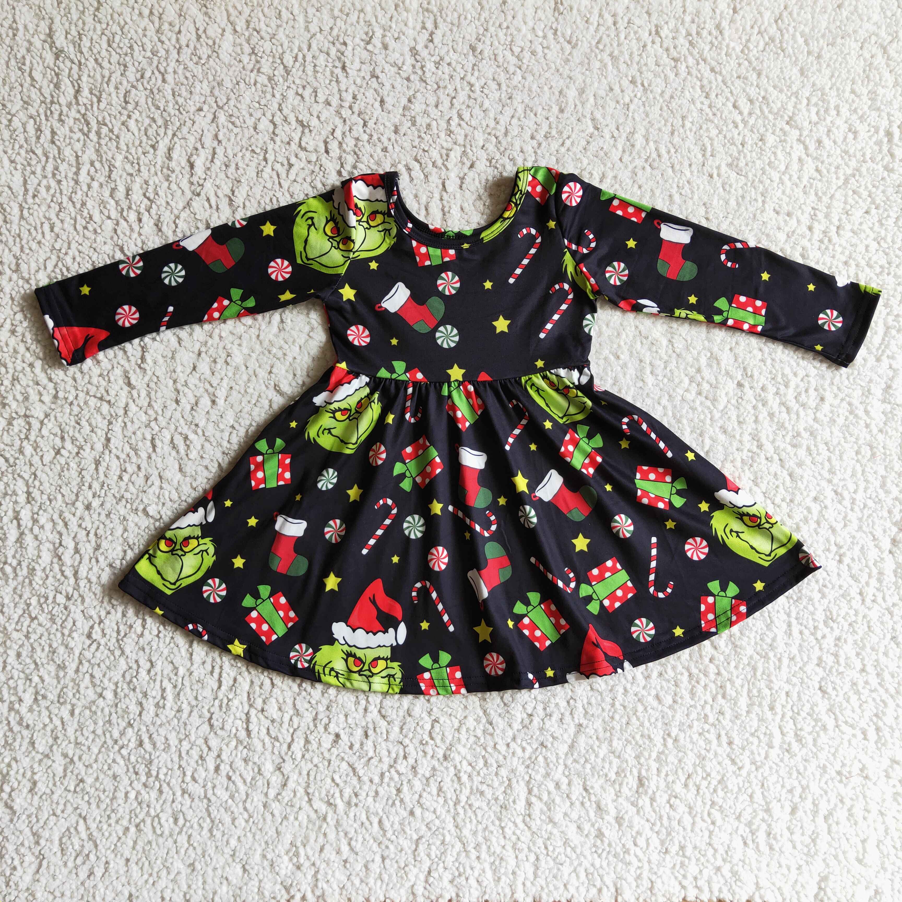 GLD0101 toddler girl dresses christmas dress RTS-promotion 2024.10.19 $5.5