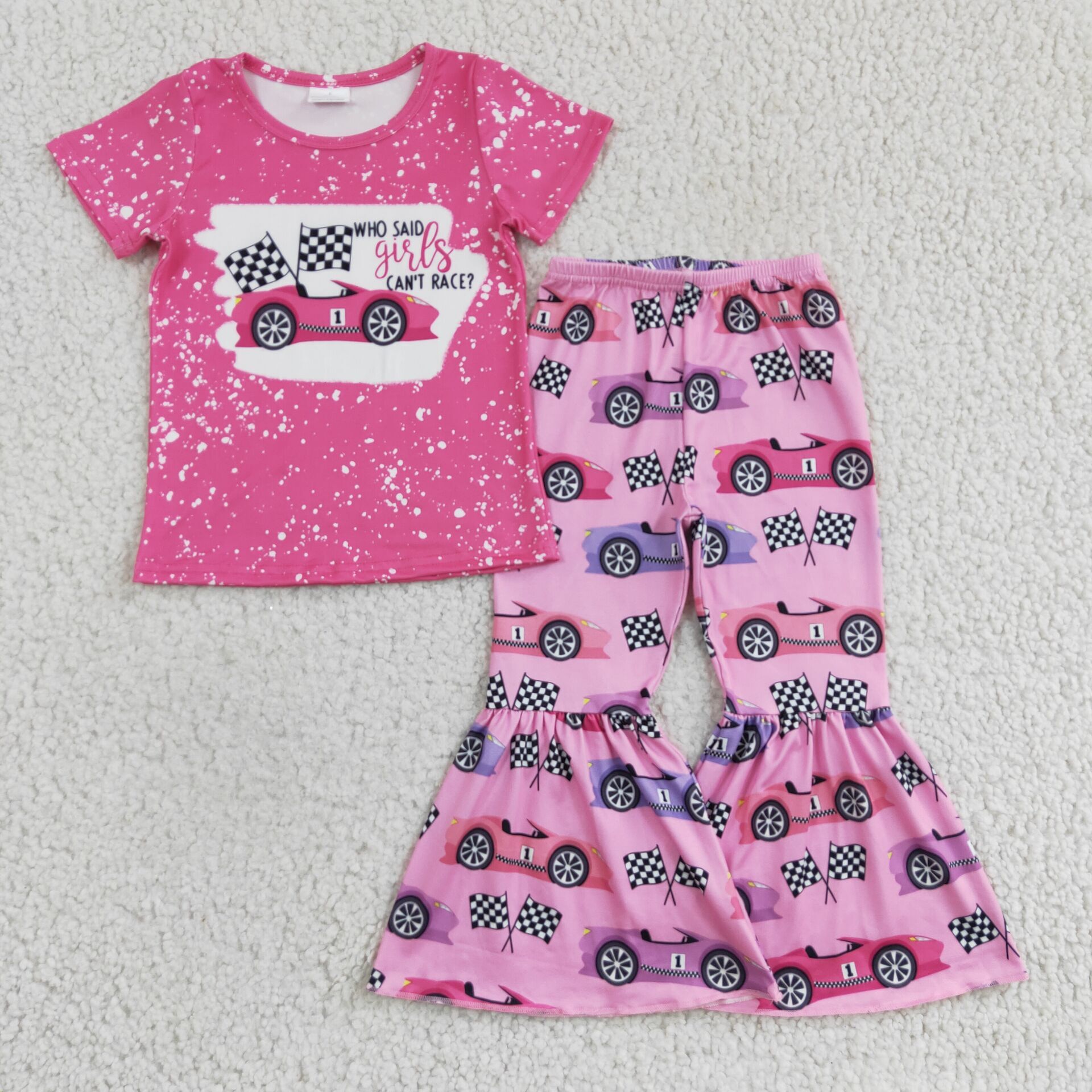 GSPO0318 kids clothes girls pink car fall spring outfits-promotion 2025.4.12 $5.5