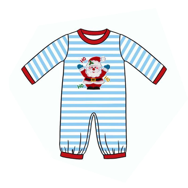 LR0121 baby boy clothes embroidery santa claus christmas romper embroidered-promotion 2025.11.15 $5.5