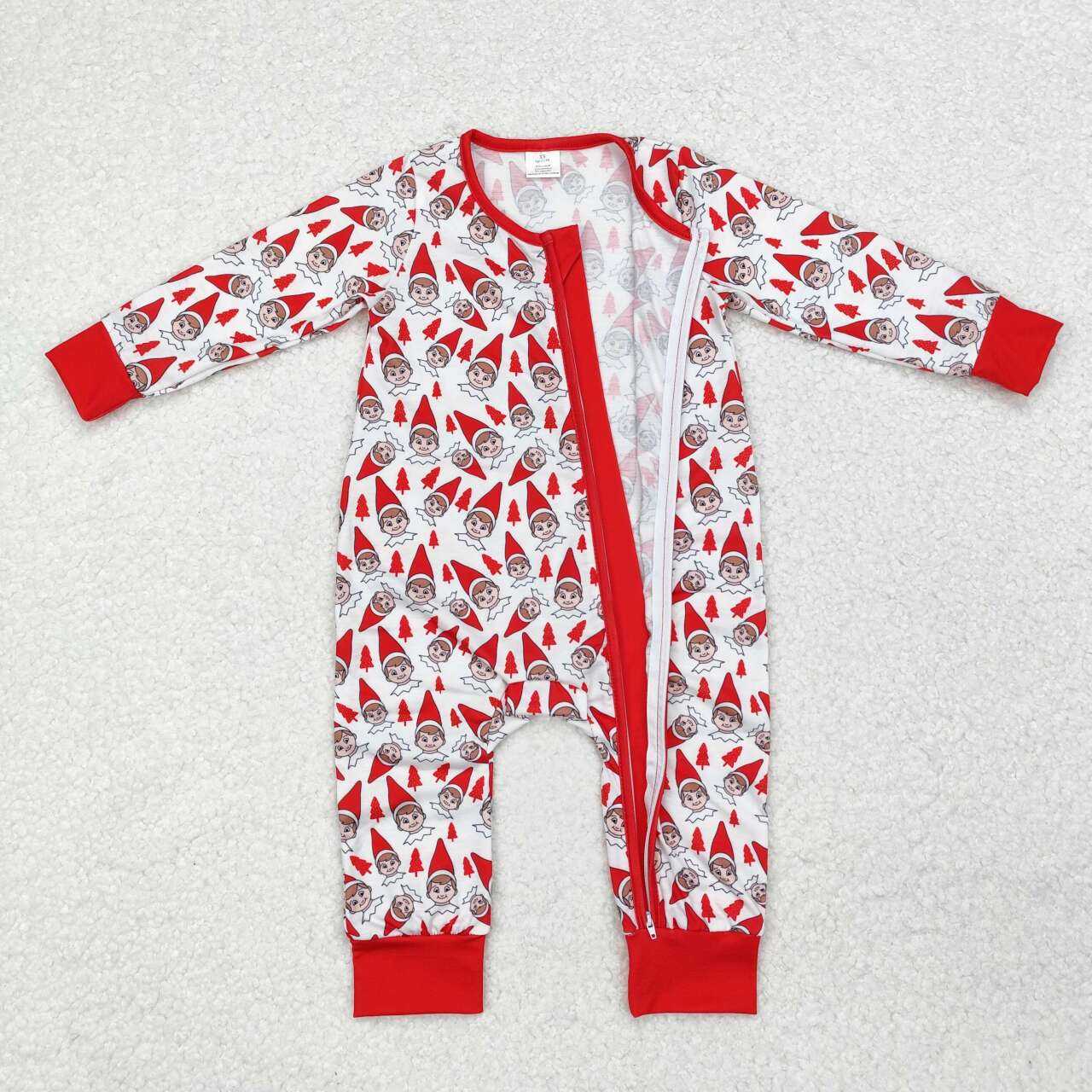 LR1168 RTS baby boy clothes angel zipper boy christmas winter romper-Bamboo