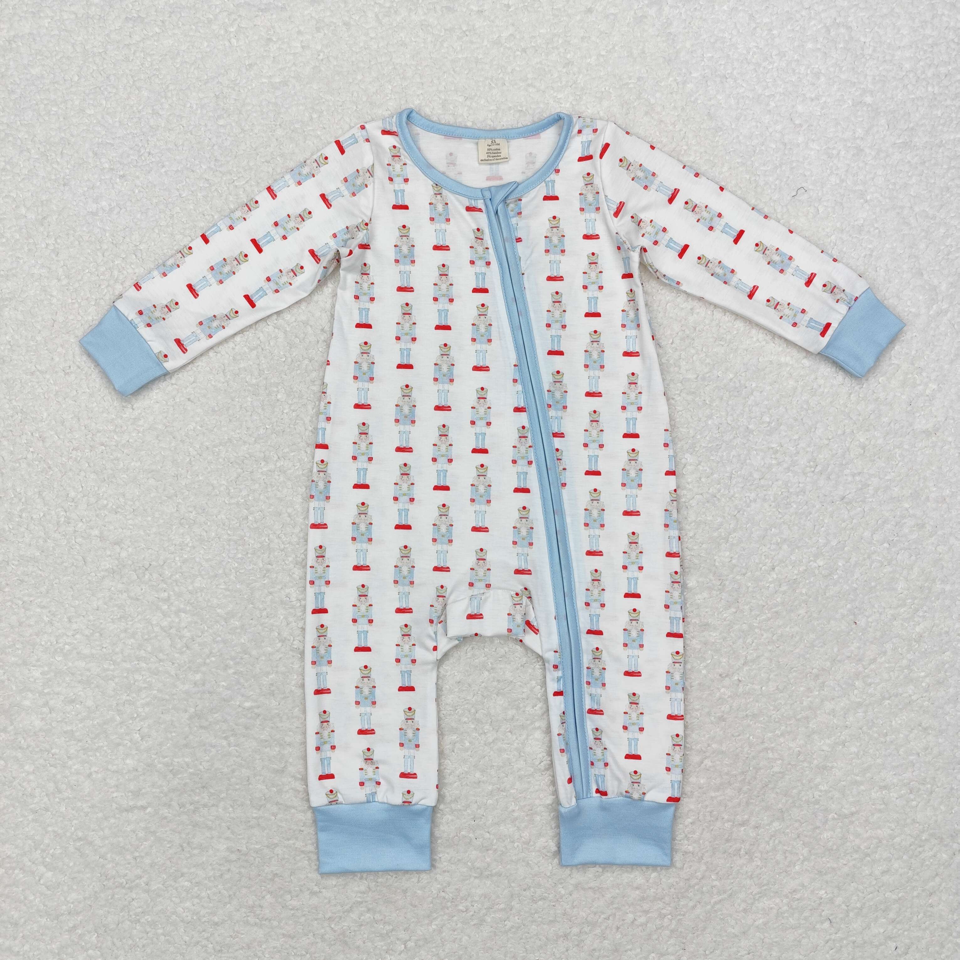 LR1184 RTS baby boy clothes soldier boy christmas winter romper BAMBOO