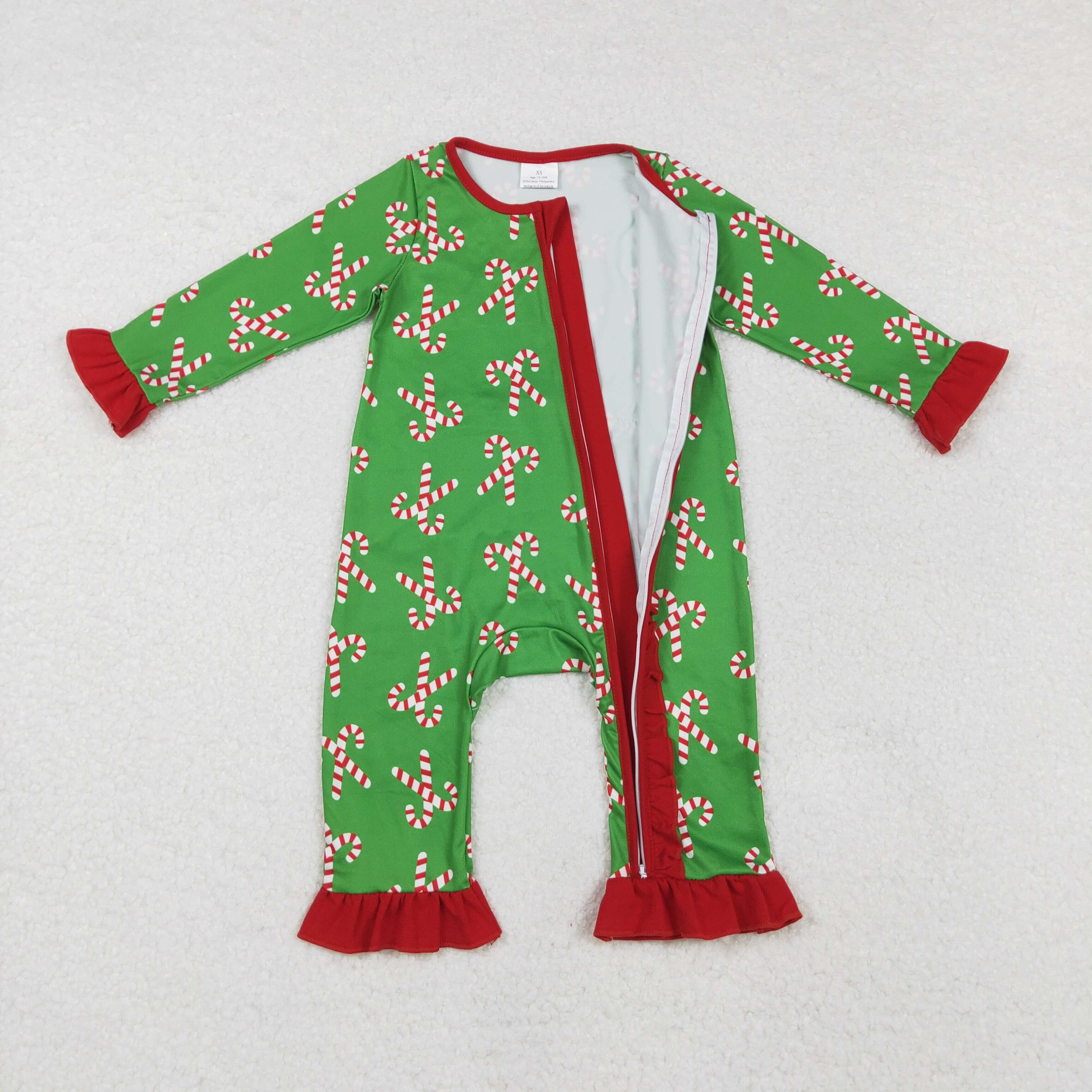 LR1236 RTS baby girl clothes crutch girl christmas winter romper