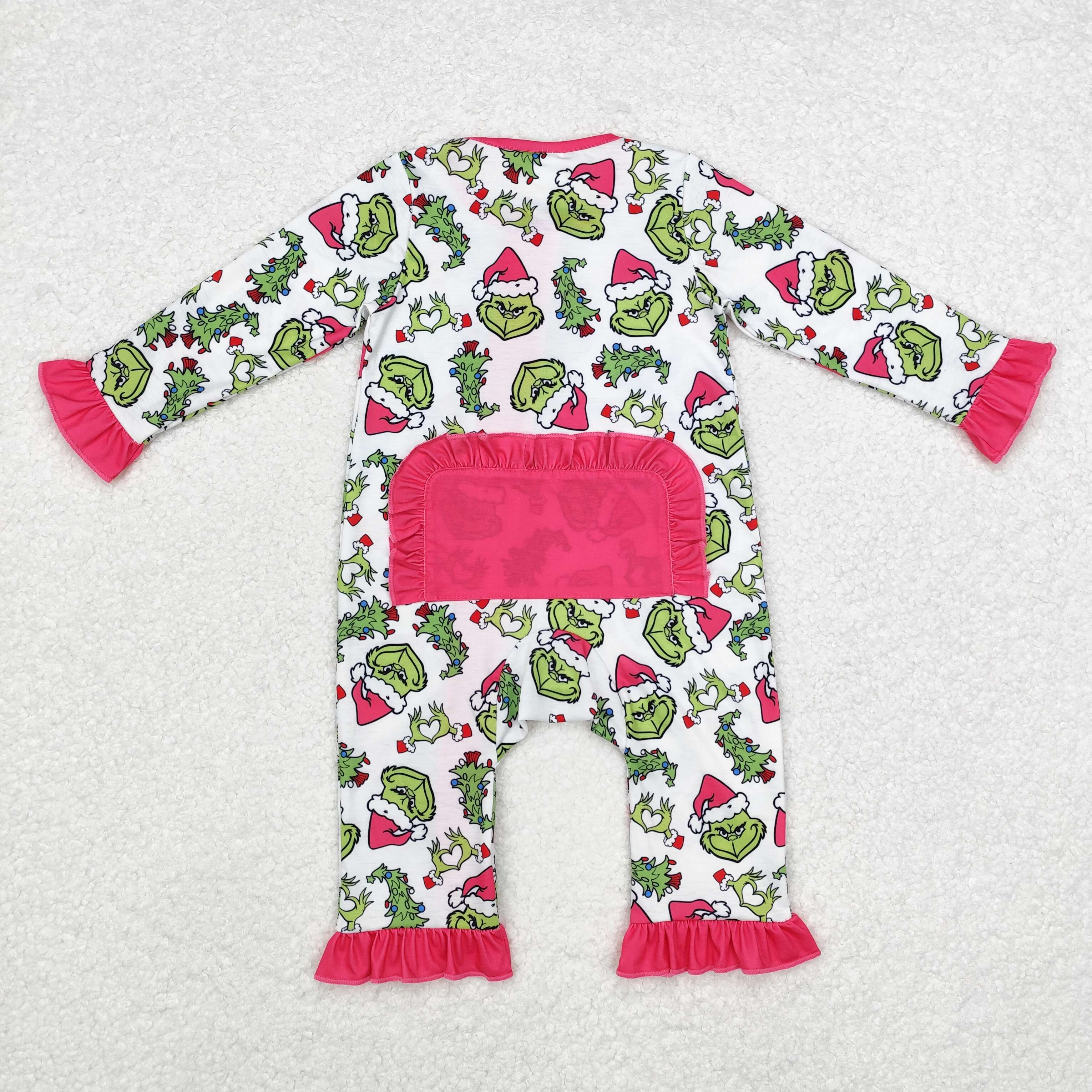 LR1337 RTS baby girl clothes cartoon girl christmas winter romper -BAMBOO