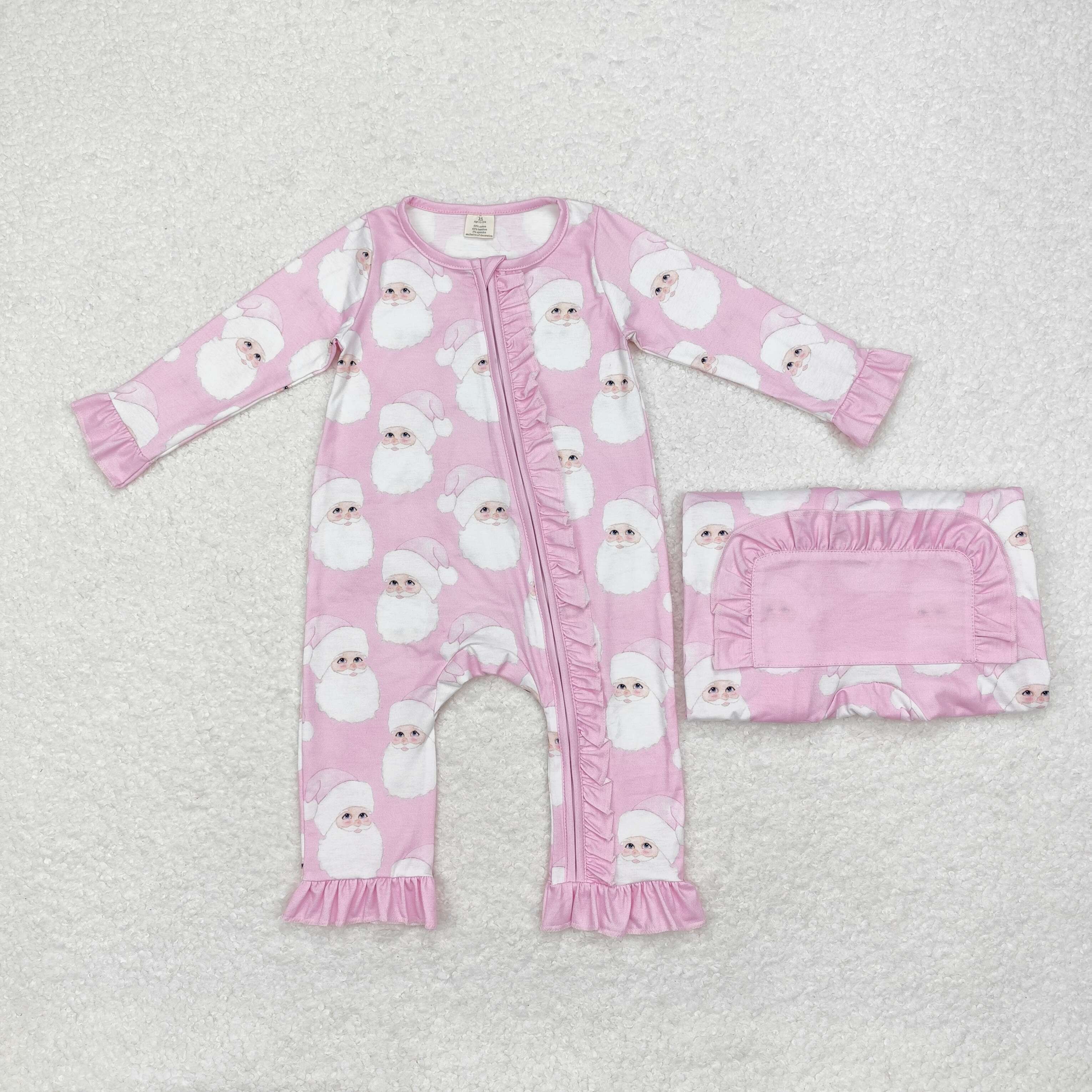 LR1414 RTS baby girl clothes santa claus girl christmas winter romper-BAMBOO