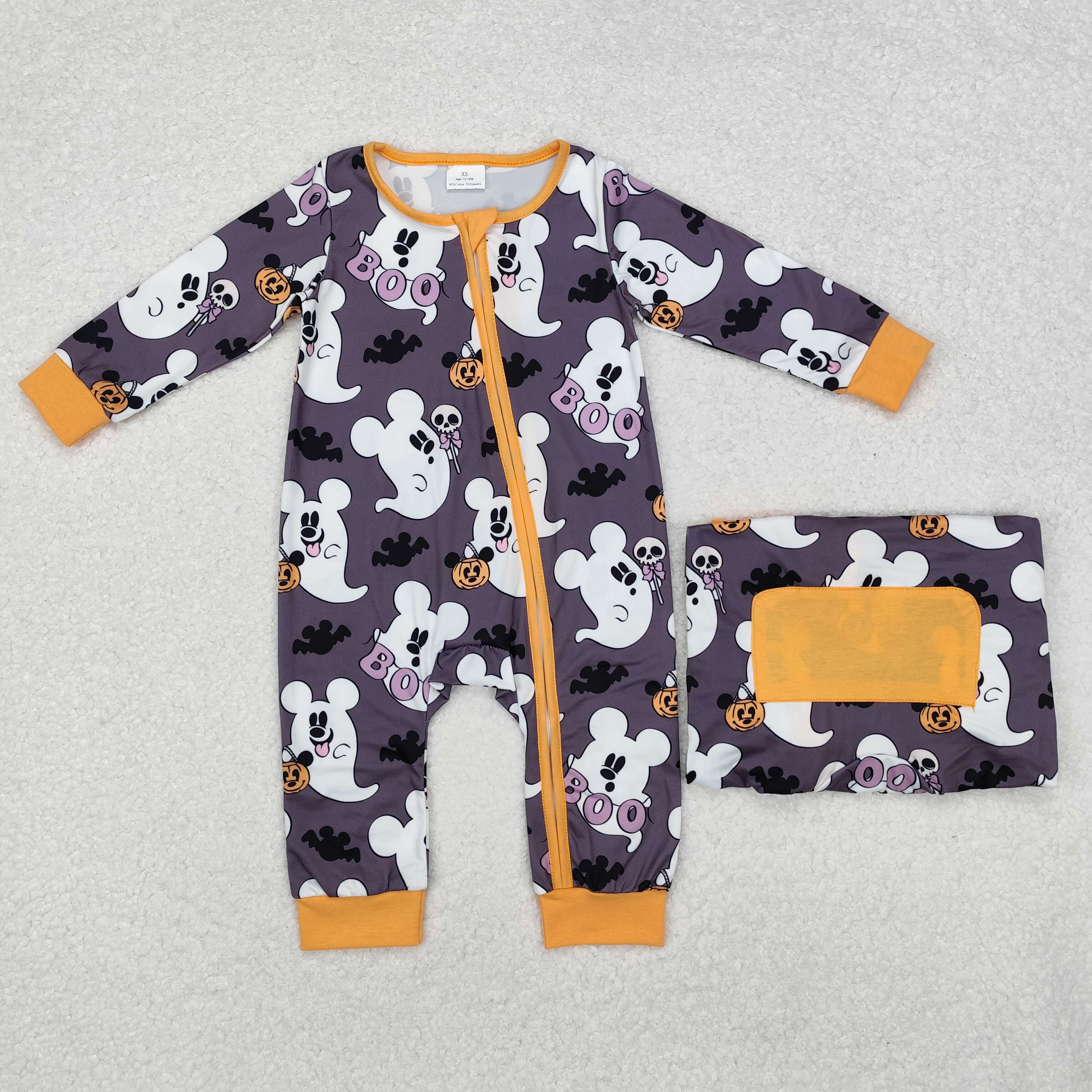 LR1425 RTS baby boy clothes ghost boy halloween winter romper