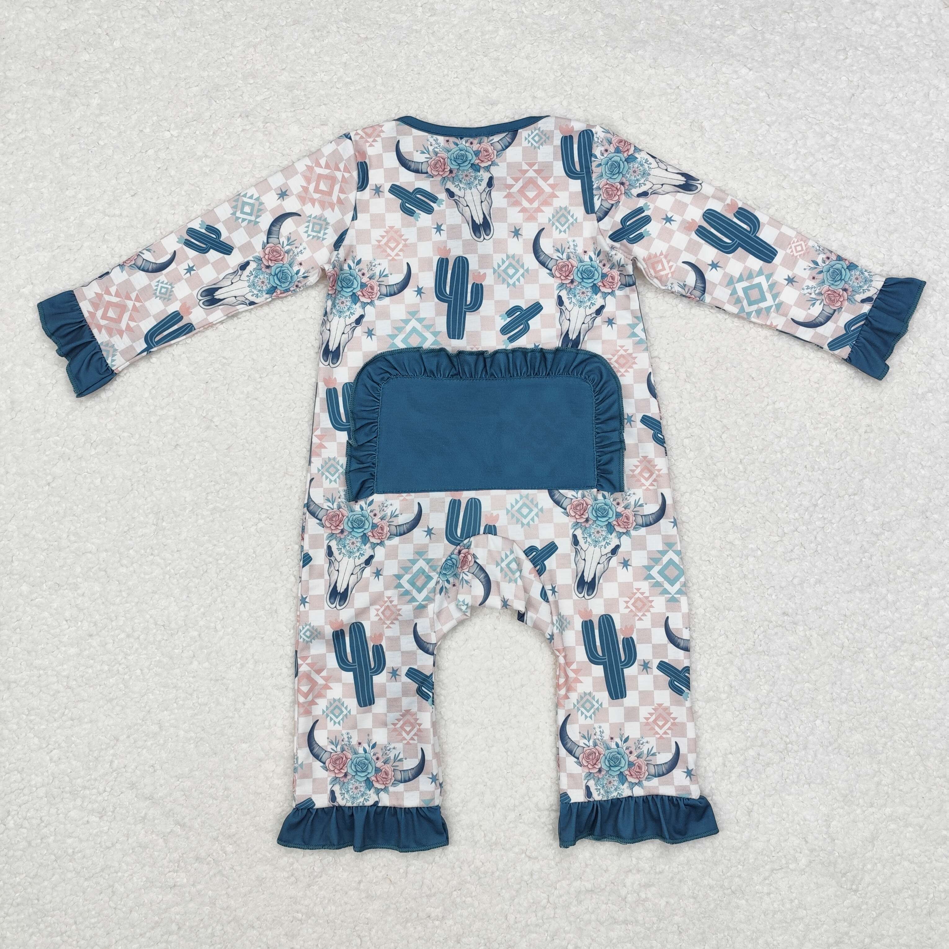 LR1446 RTS baby girl clothes cactus girl winter romper LR1446-BAMBOO