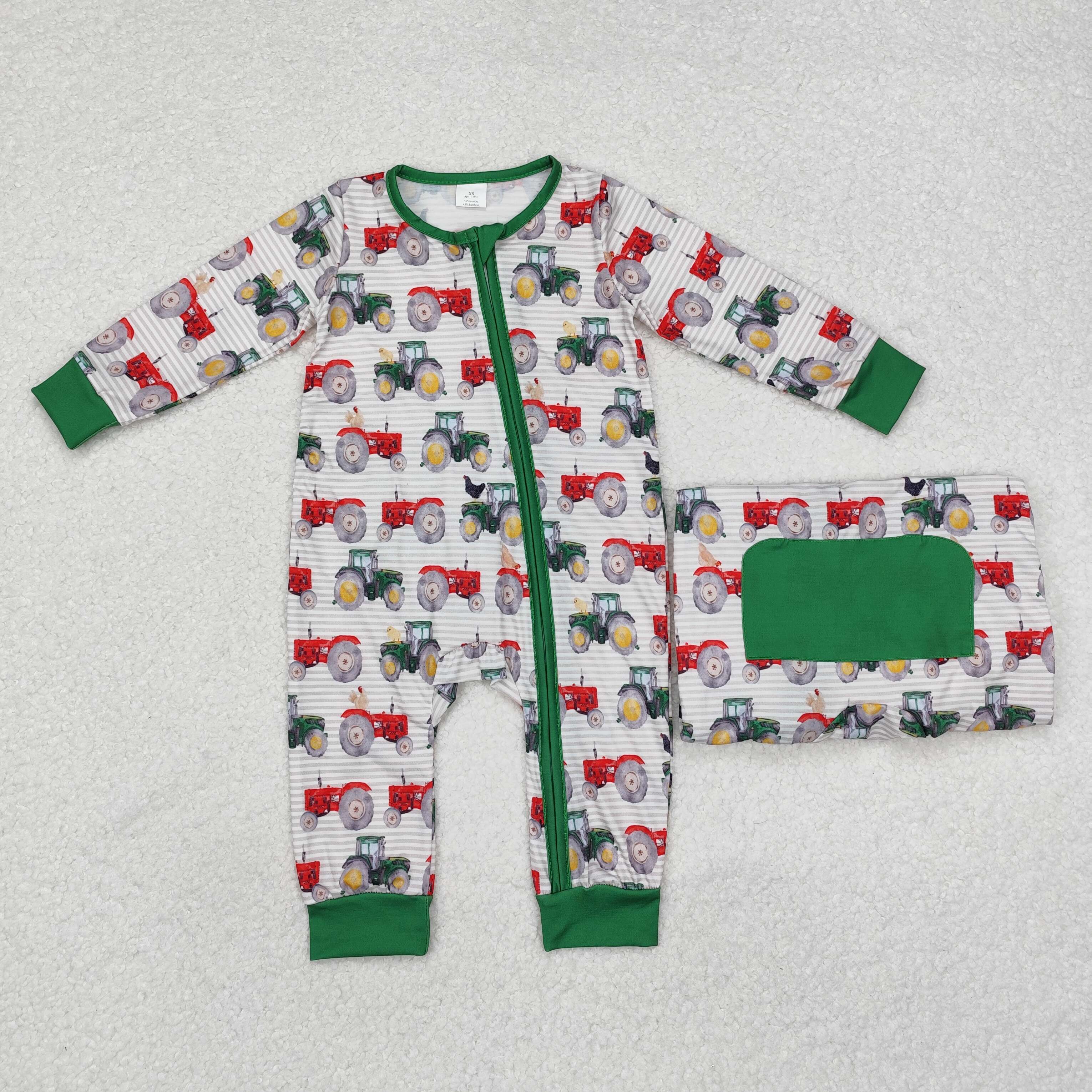 LR1480 RTS baby boy clothes truck boy winter romper