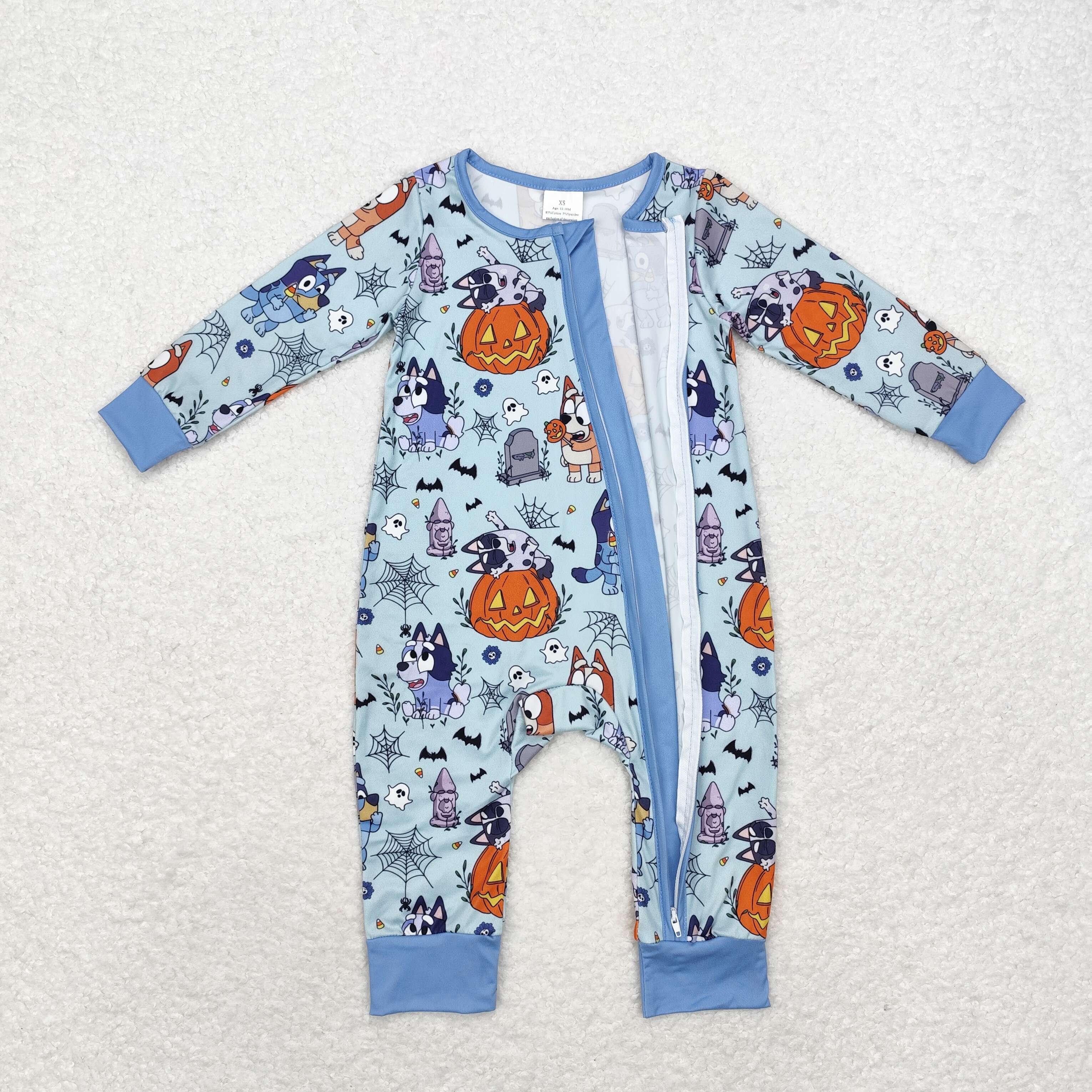 LR1482 RTS baby boy clothes cartoon dog boy halloween winter romper