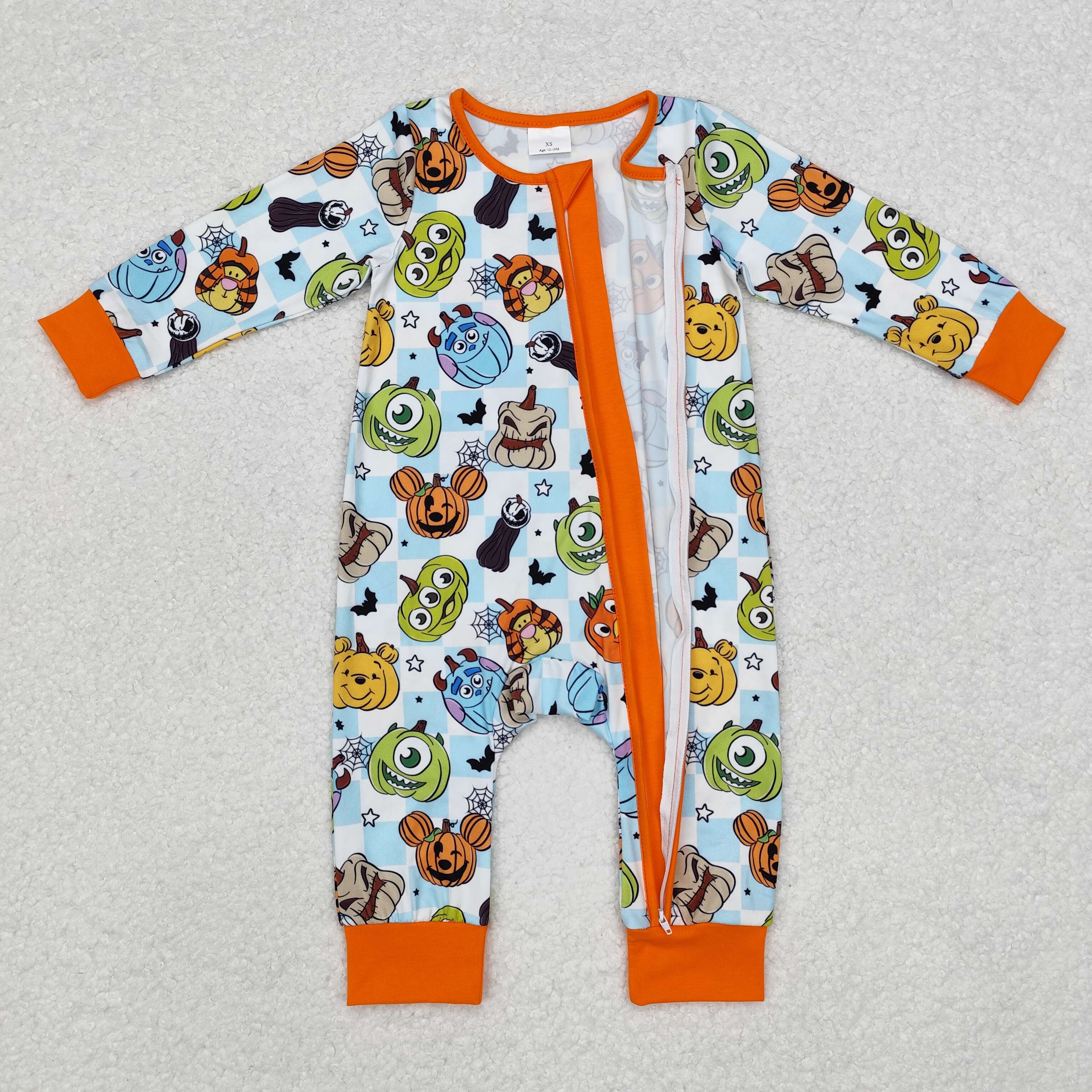 LR1650 RTS baby  boy clothes cartoon boy halloween winter romper