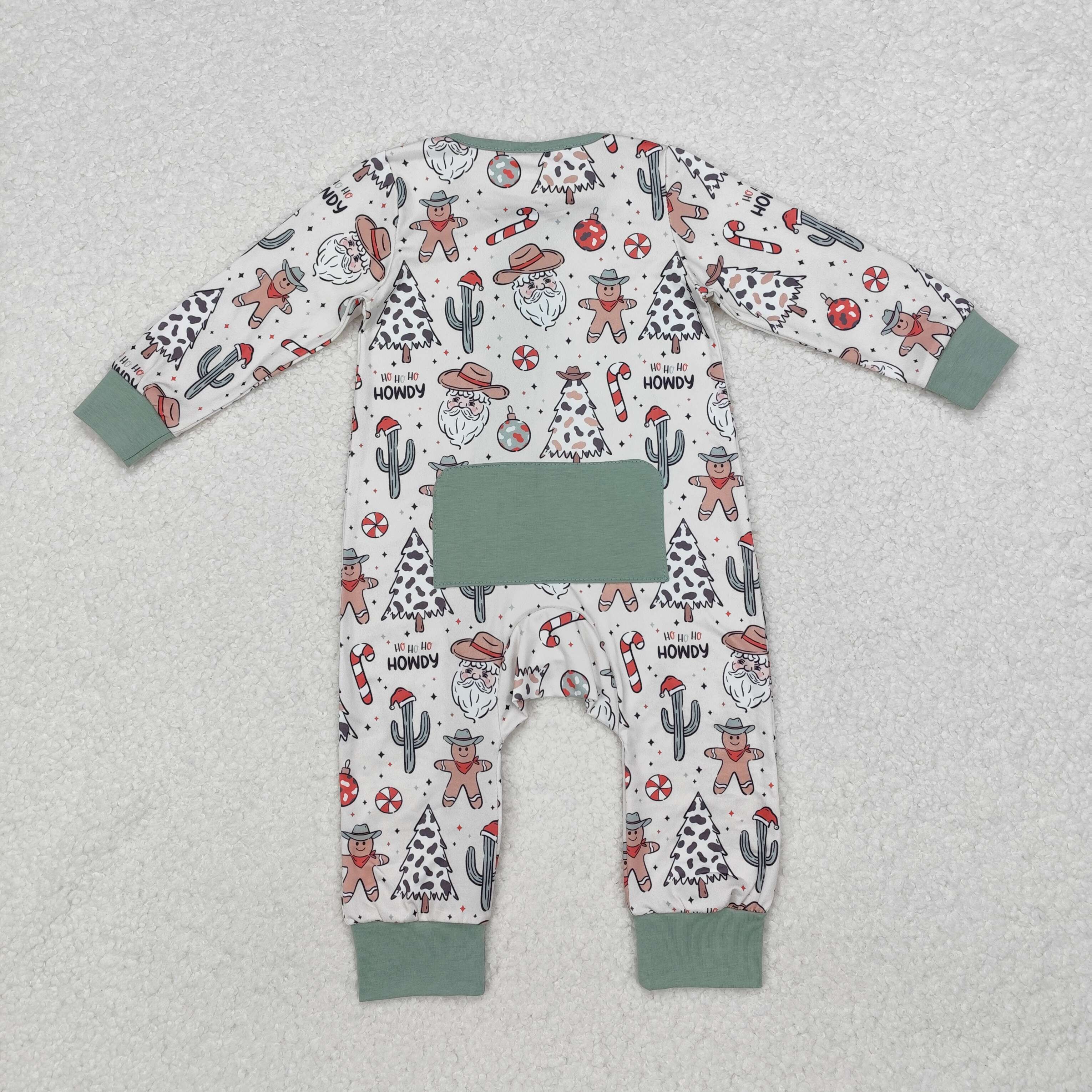 LR1674 RTS baby boy clothes santa boy christmas  winter romper