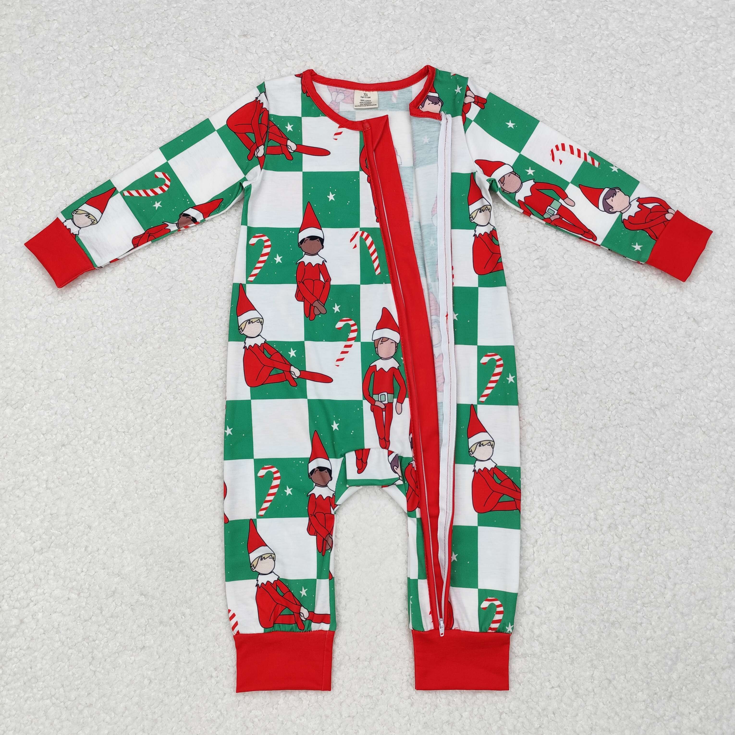 LR1817 RTS baby boy clothes boy winter christmas romper-BAMBOO