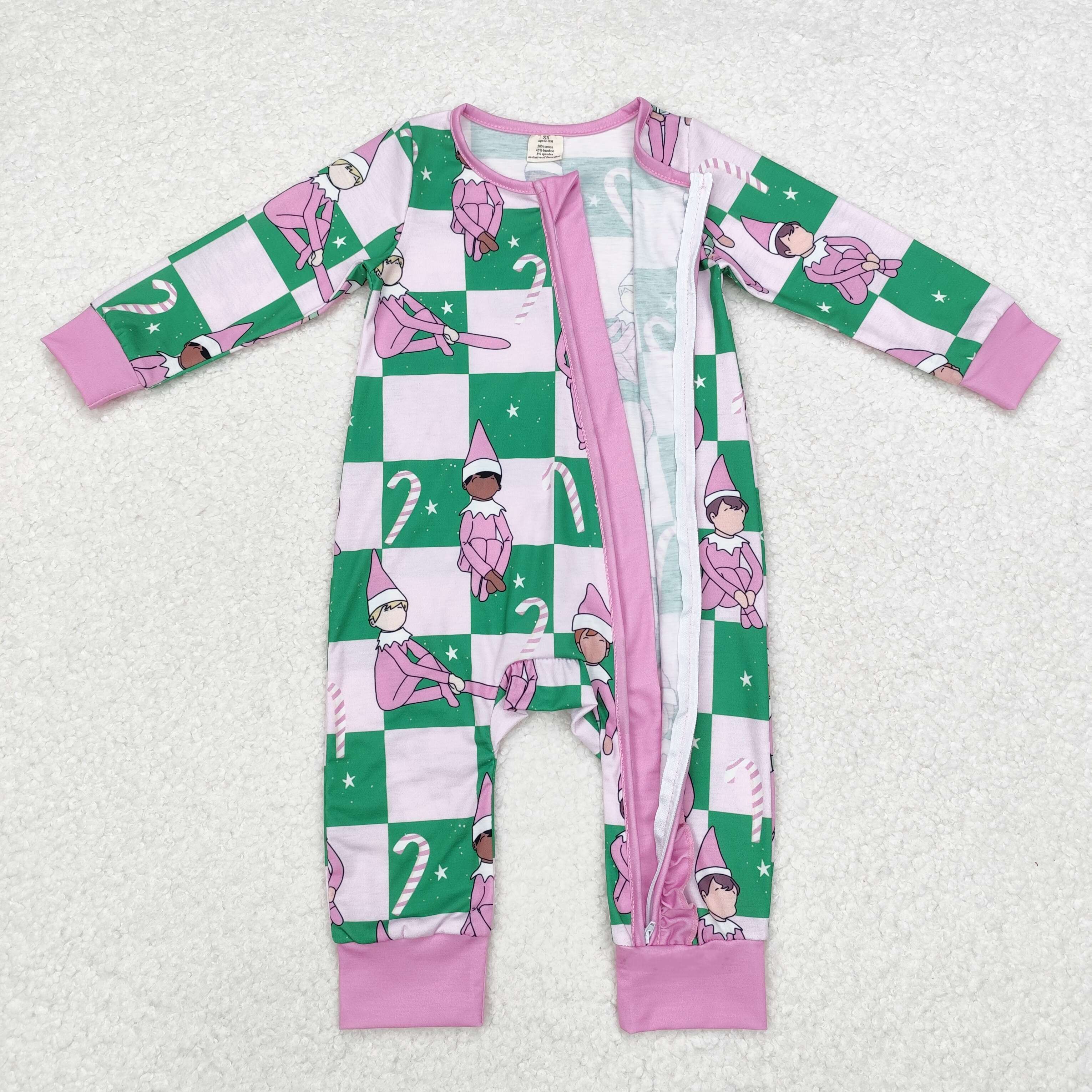 LR1818 RTS baby girl clothes girl winter christmas romper -BAMBOO