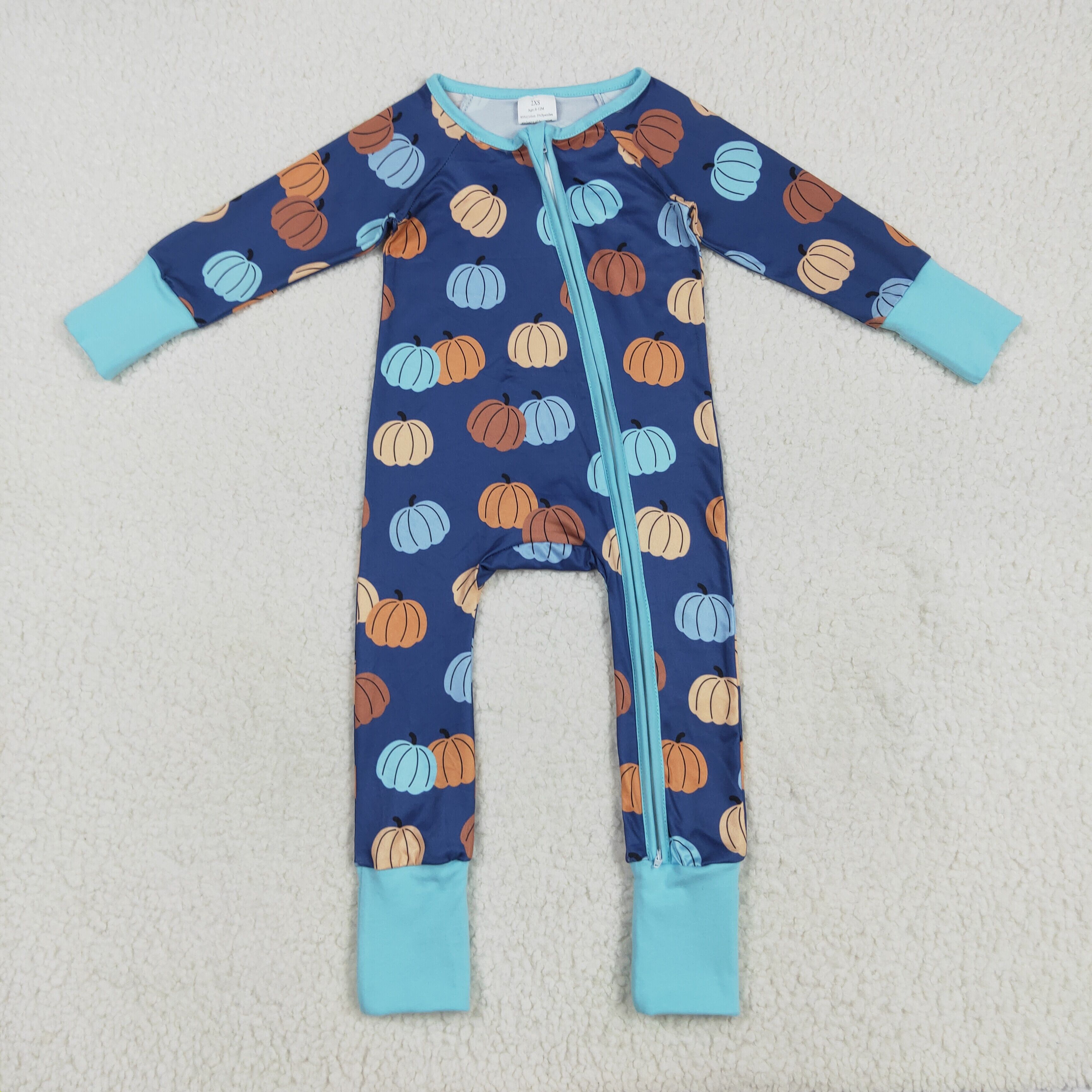 LR2364 RTS baby boy clothes pumpkin boy winter  romper halloween romper