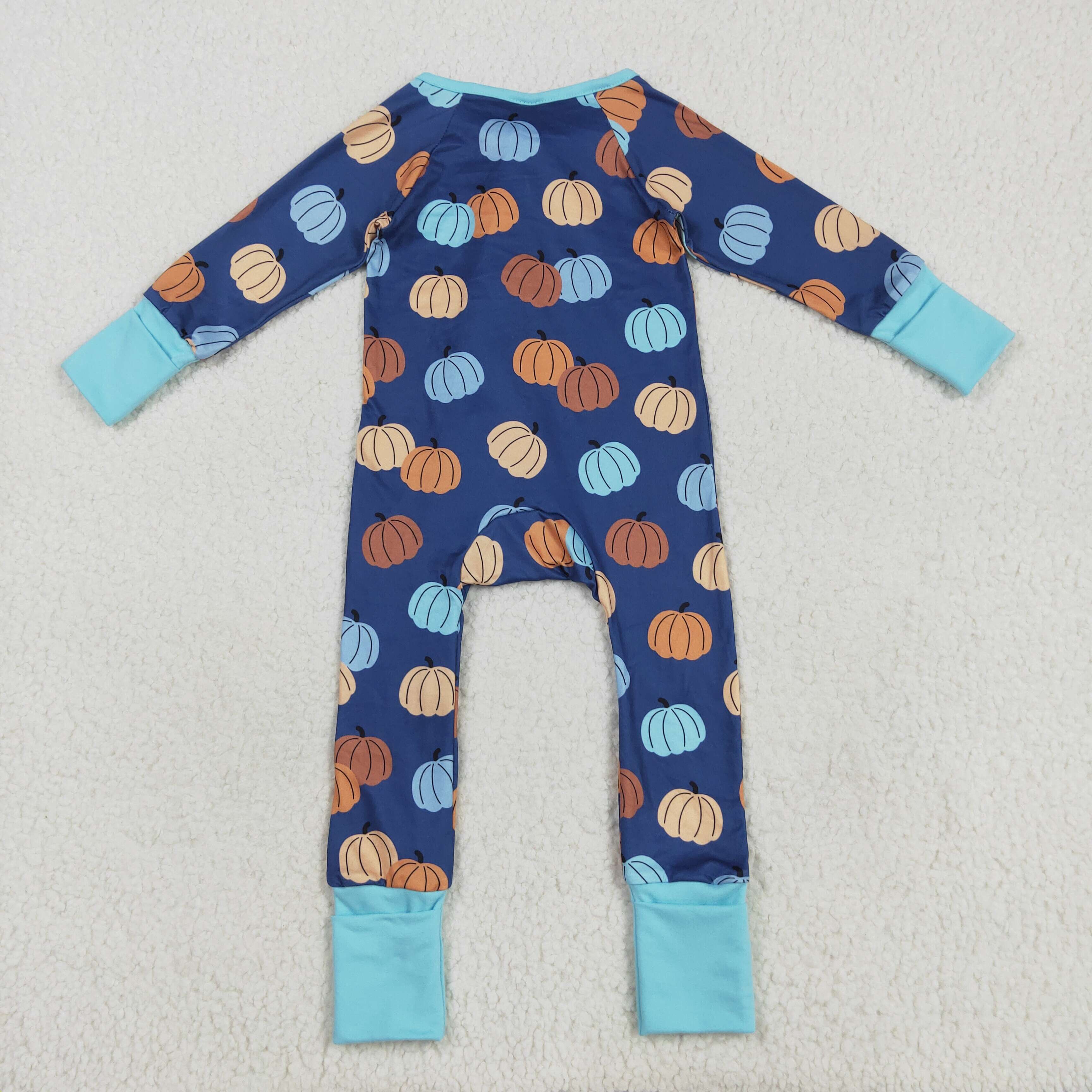 LR2364 RTS baby boy clothes pumpkin boy winter  romper halloween romper