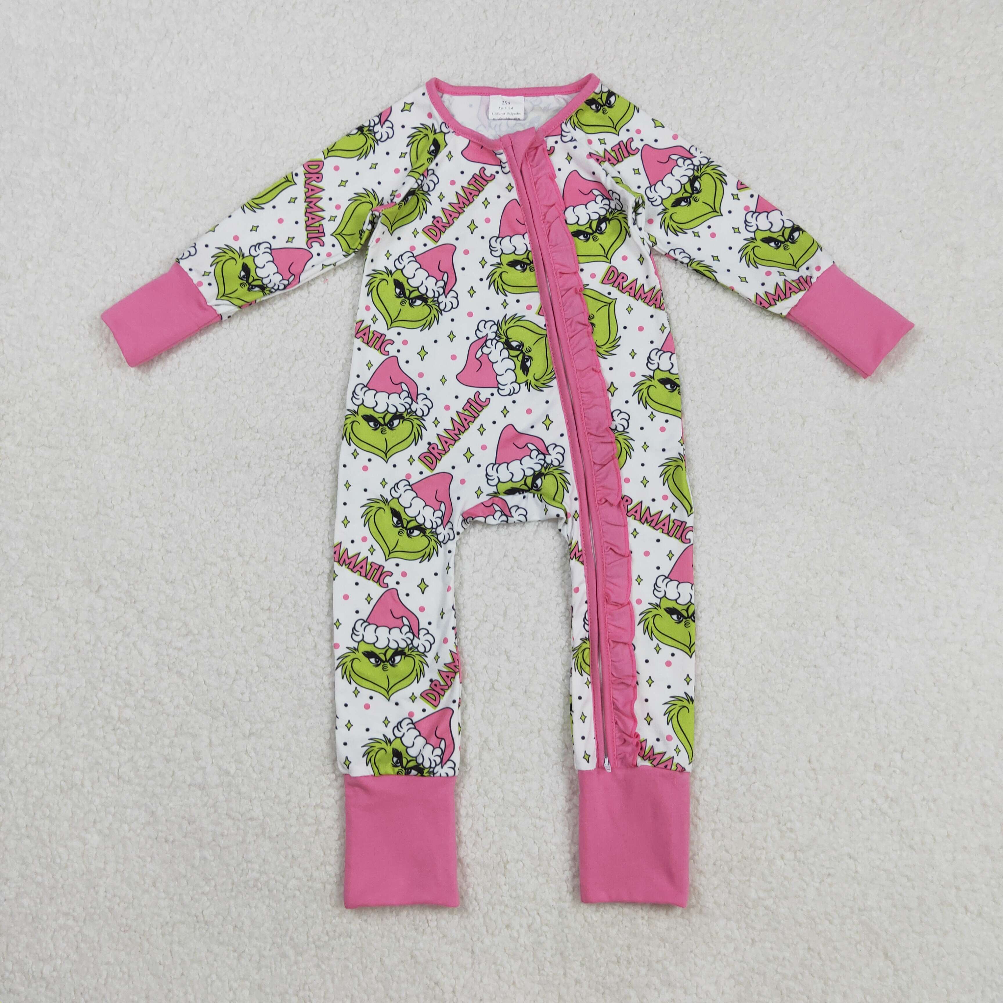 LR2495 RTS baby girl clothes cartoon girl christmas winter romper