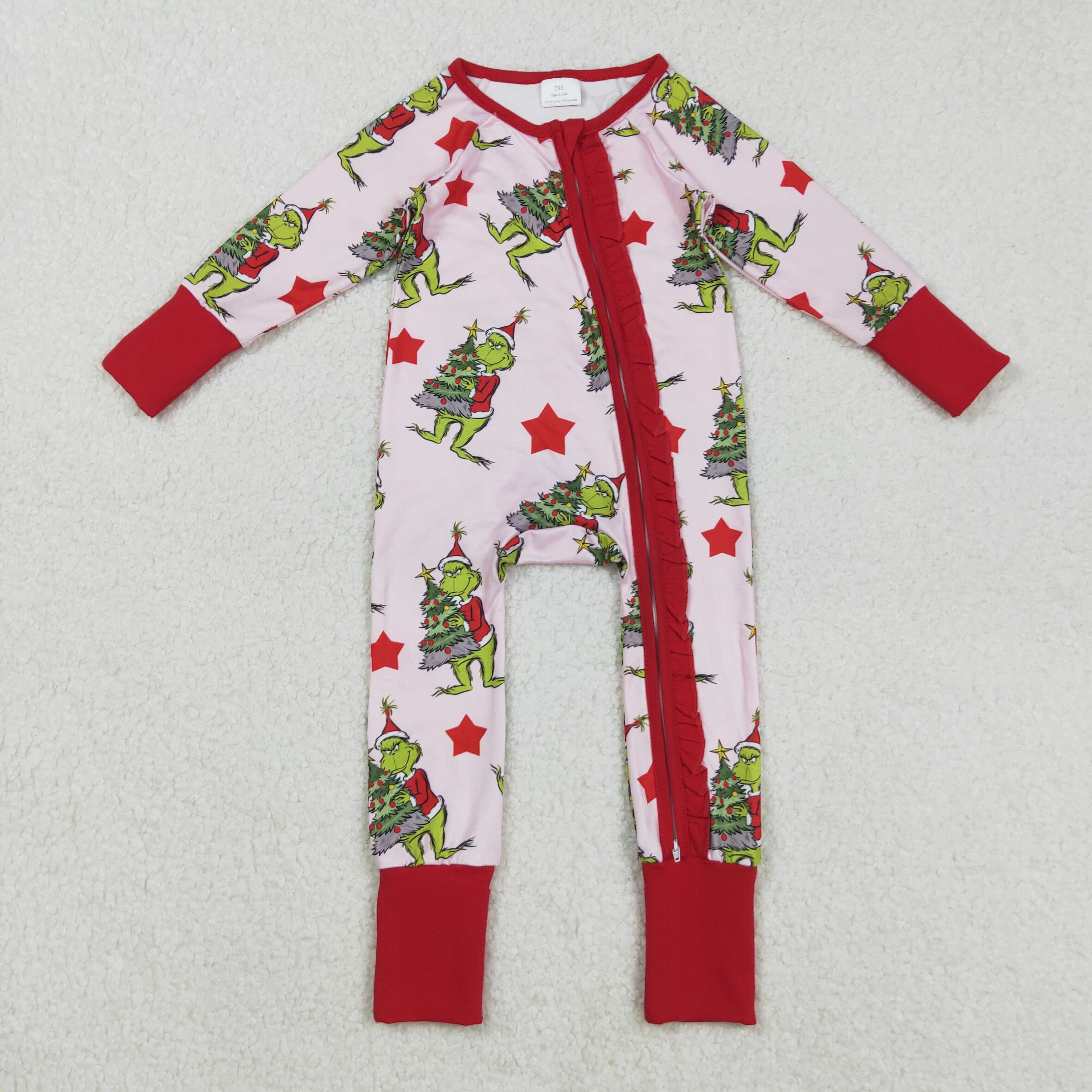 LR2496 RTS baby girl clothes cartoon girl christmas winter romper