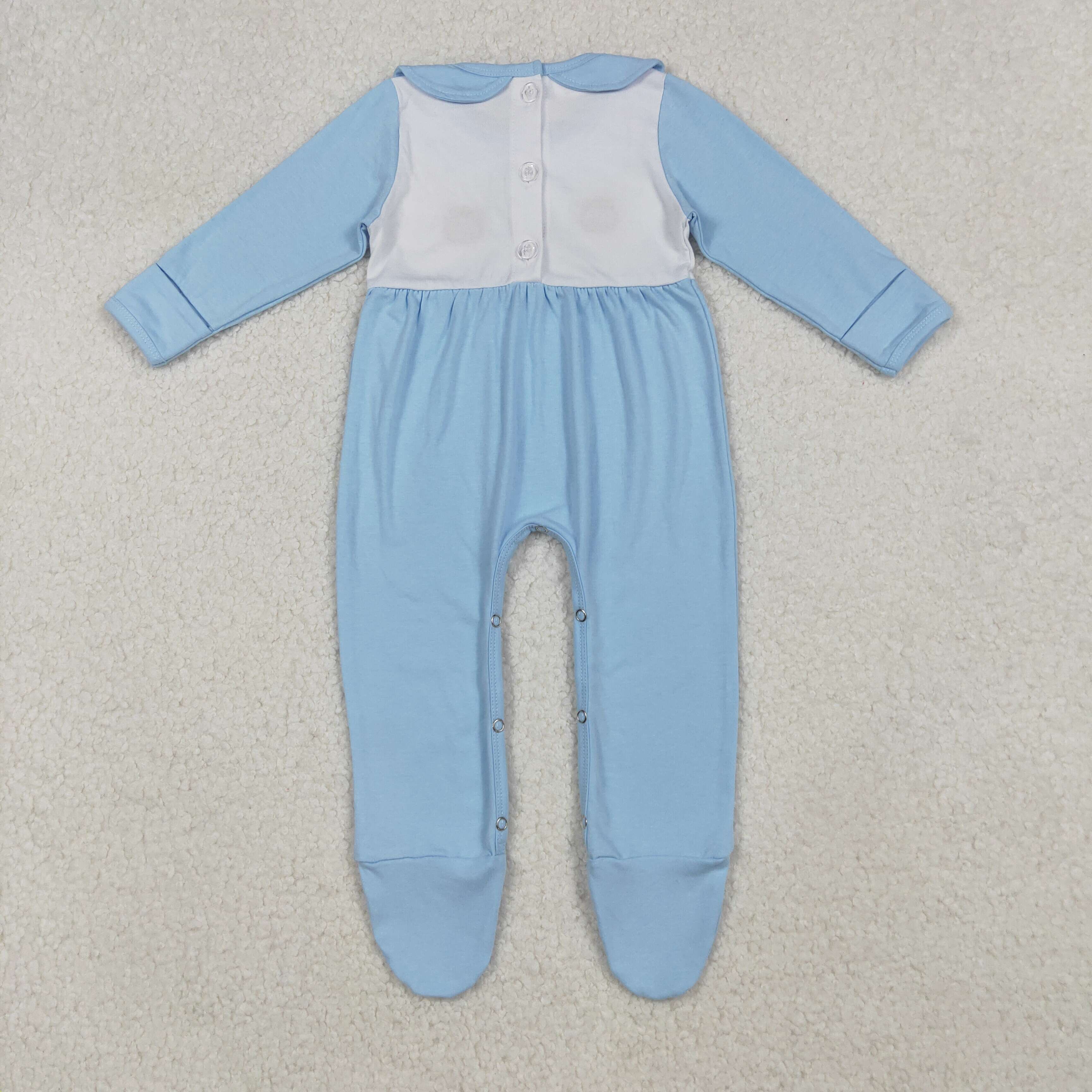 LR2562 RTS baby boy clothes turkey boy thanksgiving winter romper embroidery