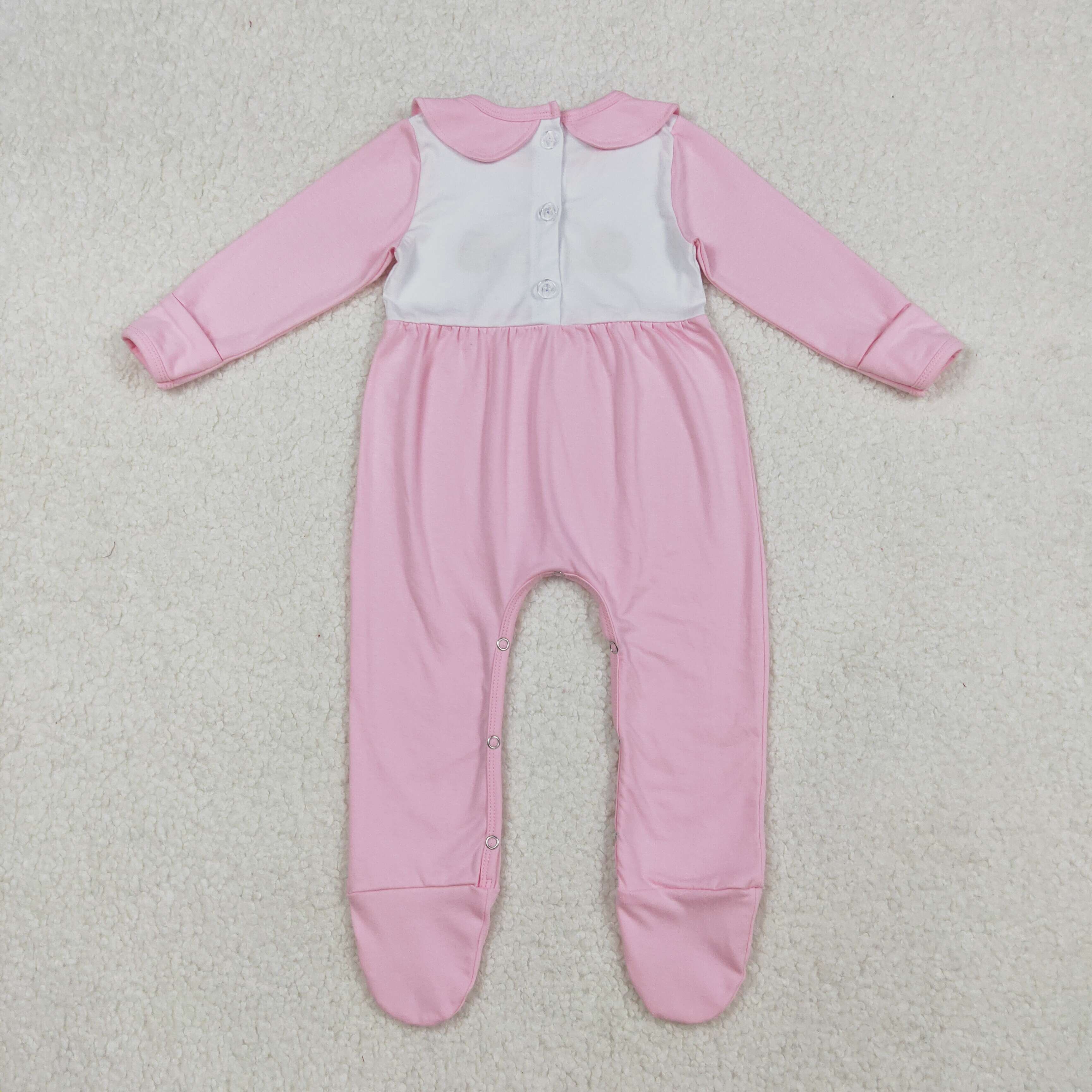 LR2563 RTS baby girl clothes turkey girl thanksgiving winter romper embroideried