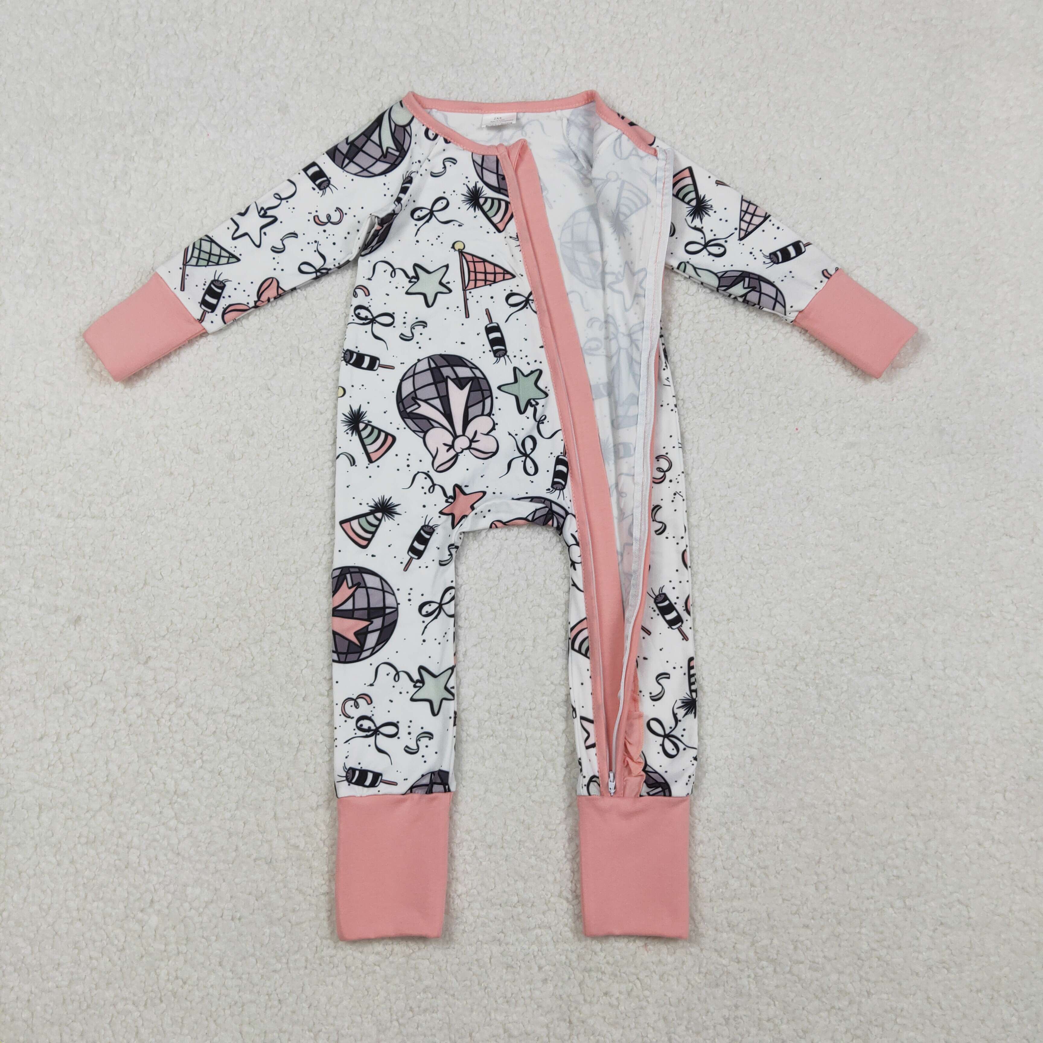 LR2571 RTS baby girl clothes happy new year girl winter romper
