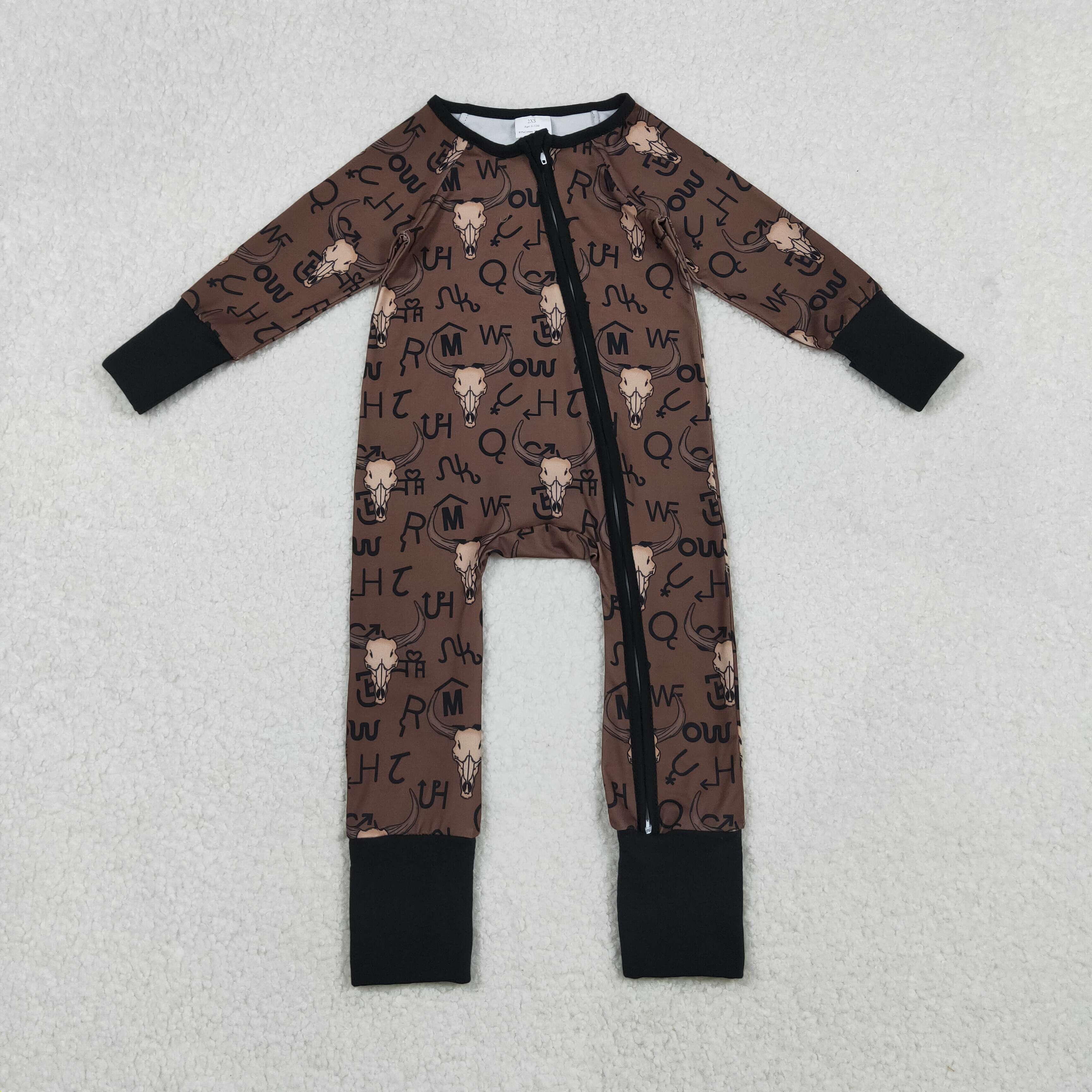 LR2591 RTS baby boy clothes aztec toddler  boy western winter romper pajamas romper