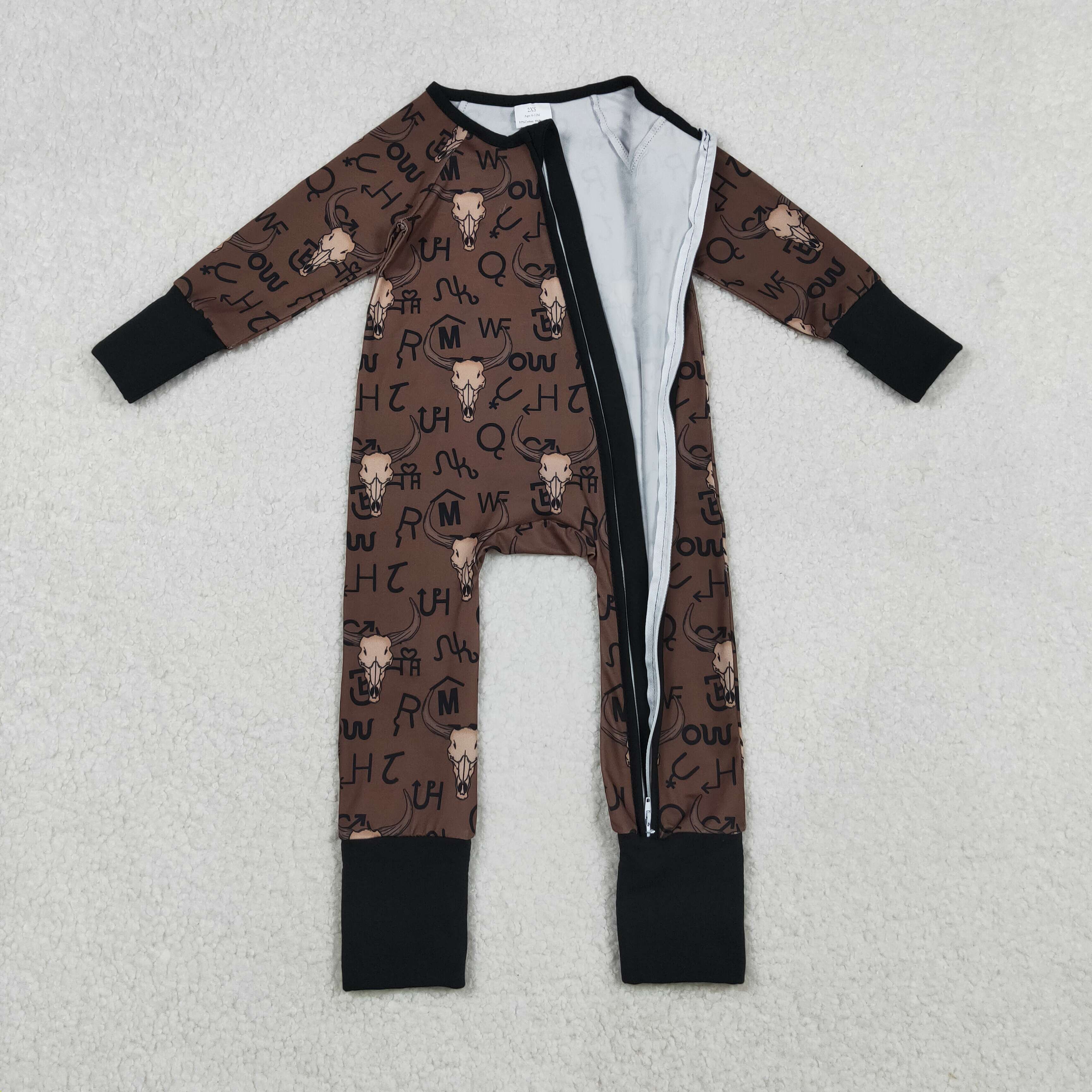 LR2591 RTS baby boy clothes aztec toddler  boy western winter romper pajamas romper
