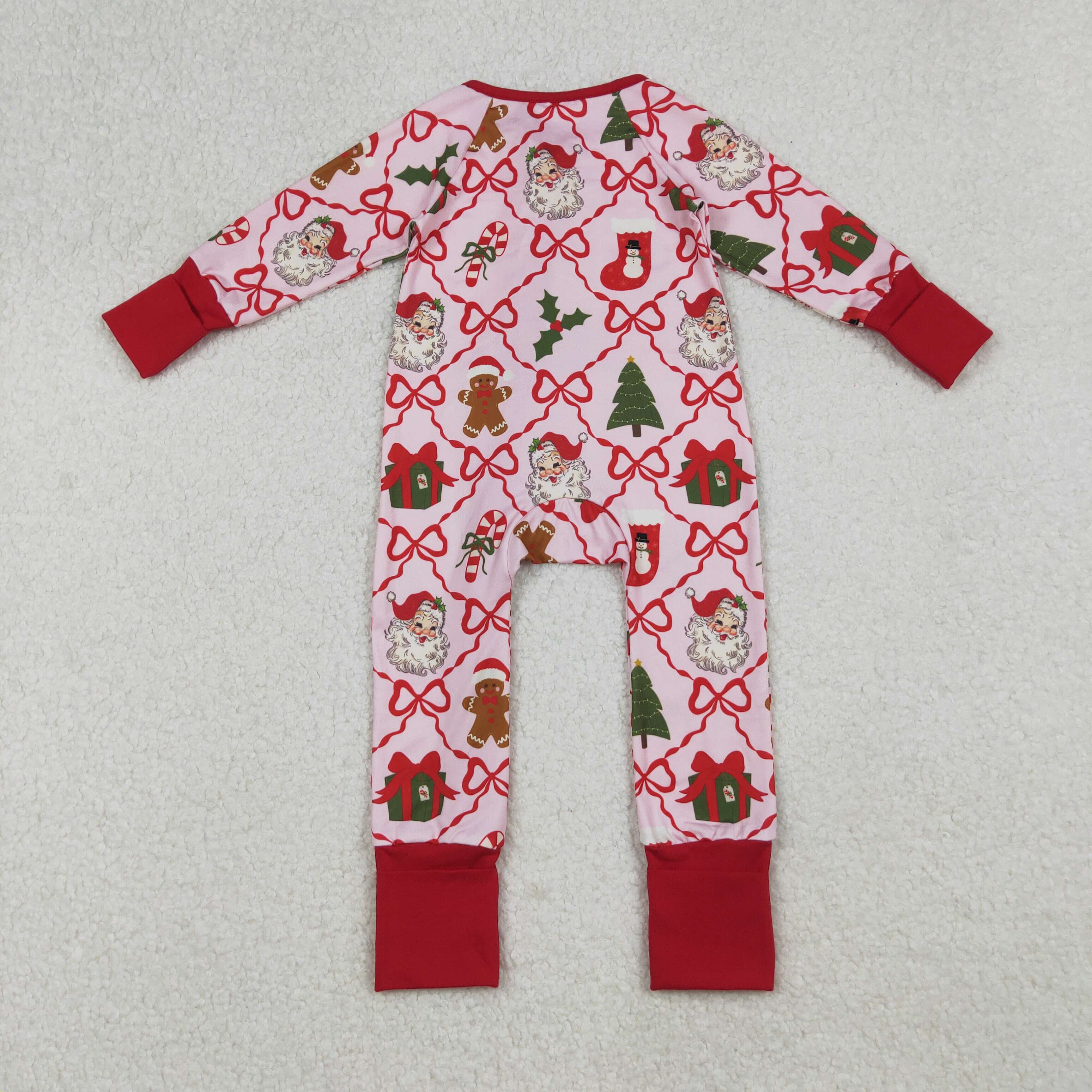 LR2632 RTS baby girl clothes santa girl christmas winter romper