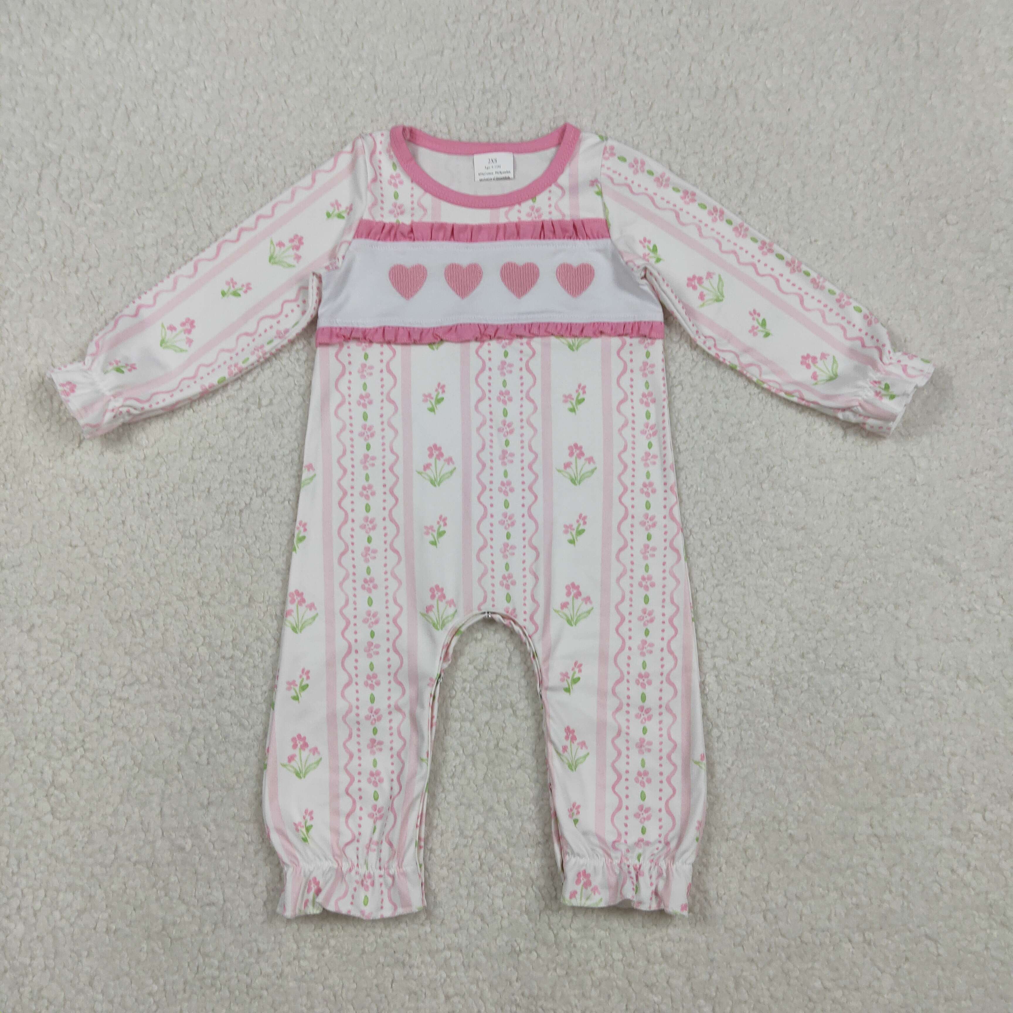 LR2714 RTS baby girl clothes love girl valentine winter  romper